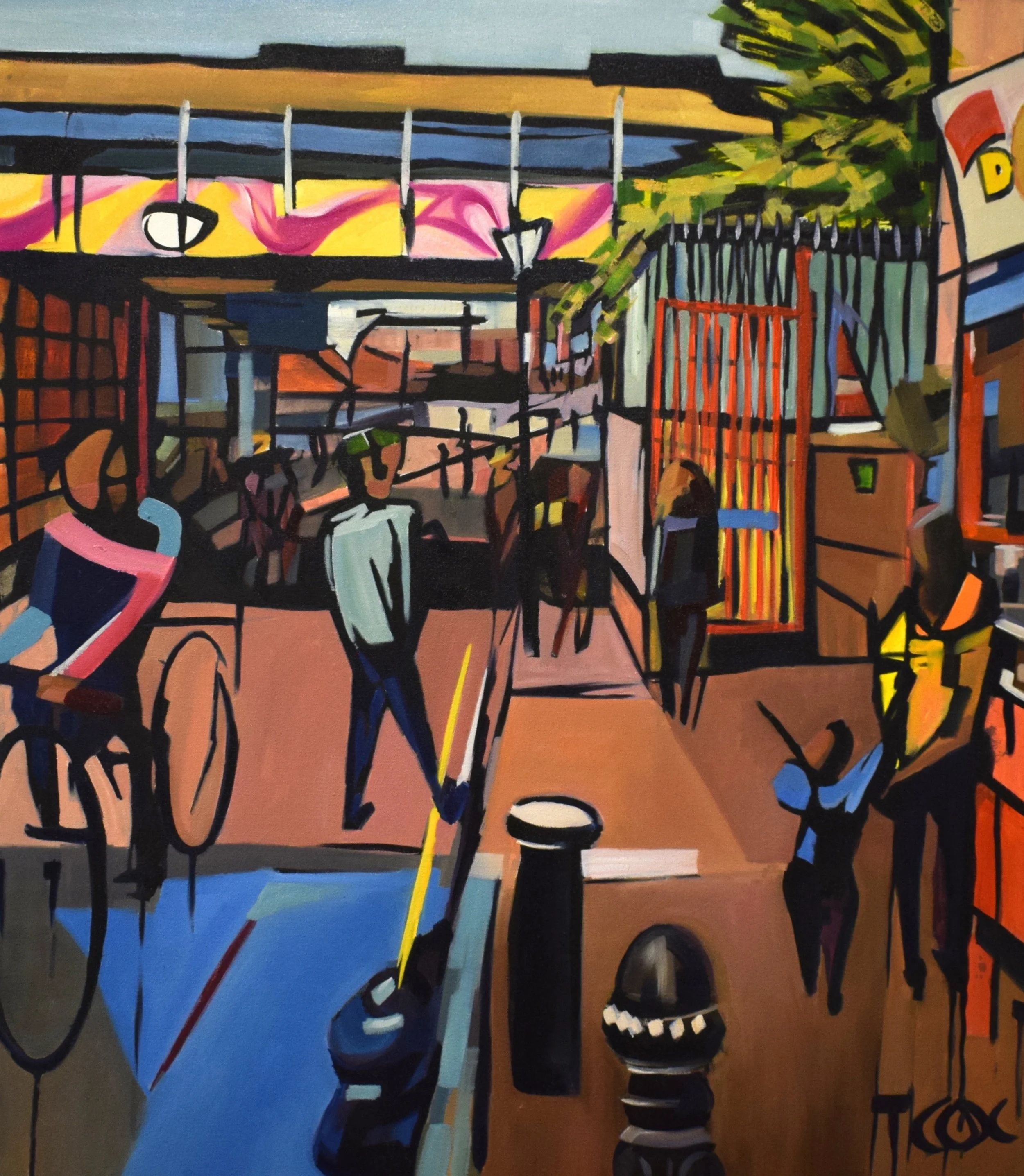 Portobello Paradise, 2018 | Ink & oil on canvas | 70 x 80 cm | £1,250