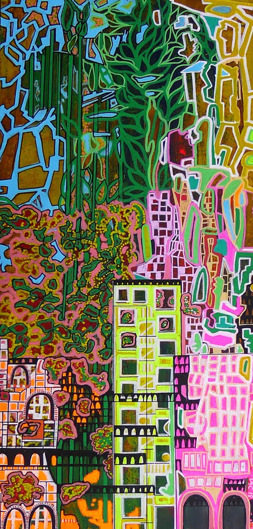 Cidade I, 2018 | Mixed media on wood | 45 x 24 cm | £550