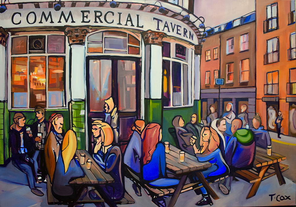 As the night sets in, 2019 | Indian ink & oil on canvas | 70 x 100 cm | £2,000