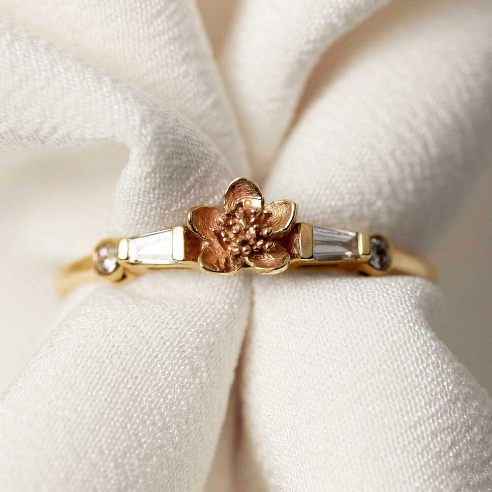 Cherry Blossom Diamond Ring