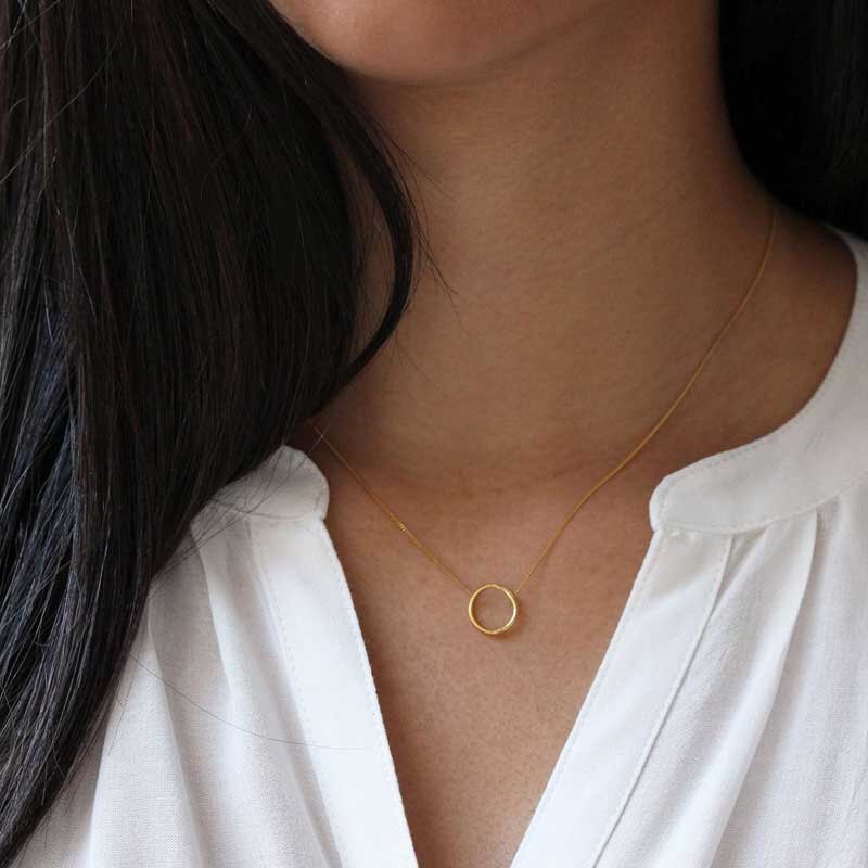 Gold Halo necklace, £59