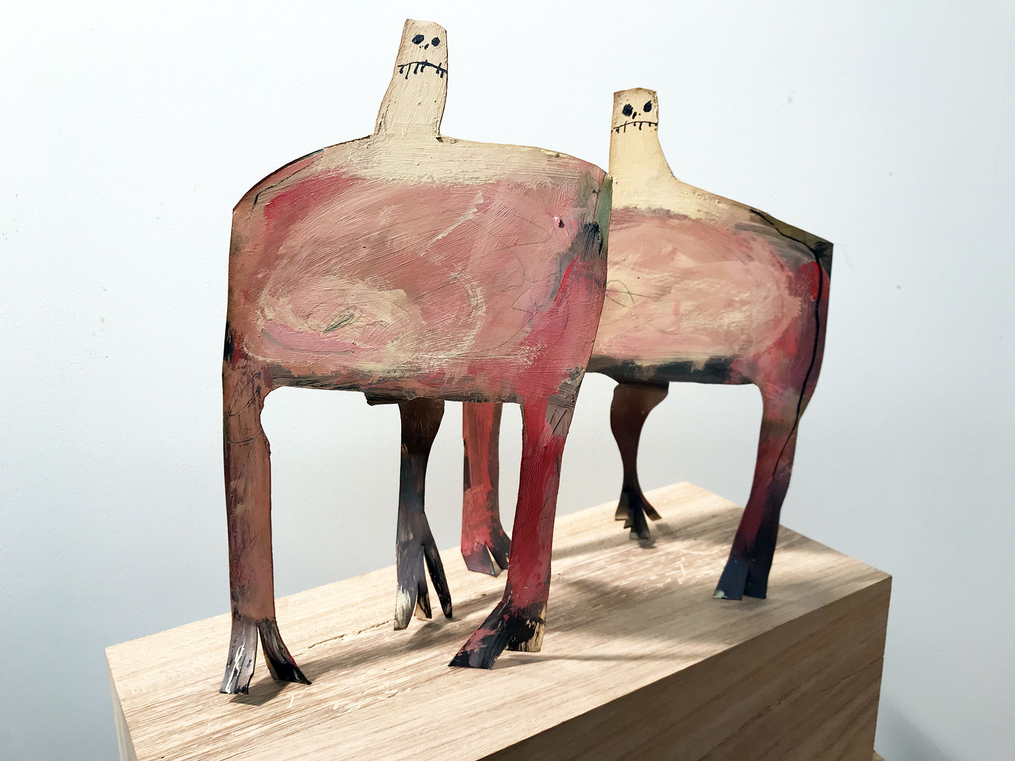 Studien Projekt Hellhof, 1996, Acryl auf Aluminium, ca. 12 x 25 cm