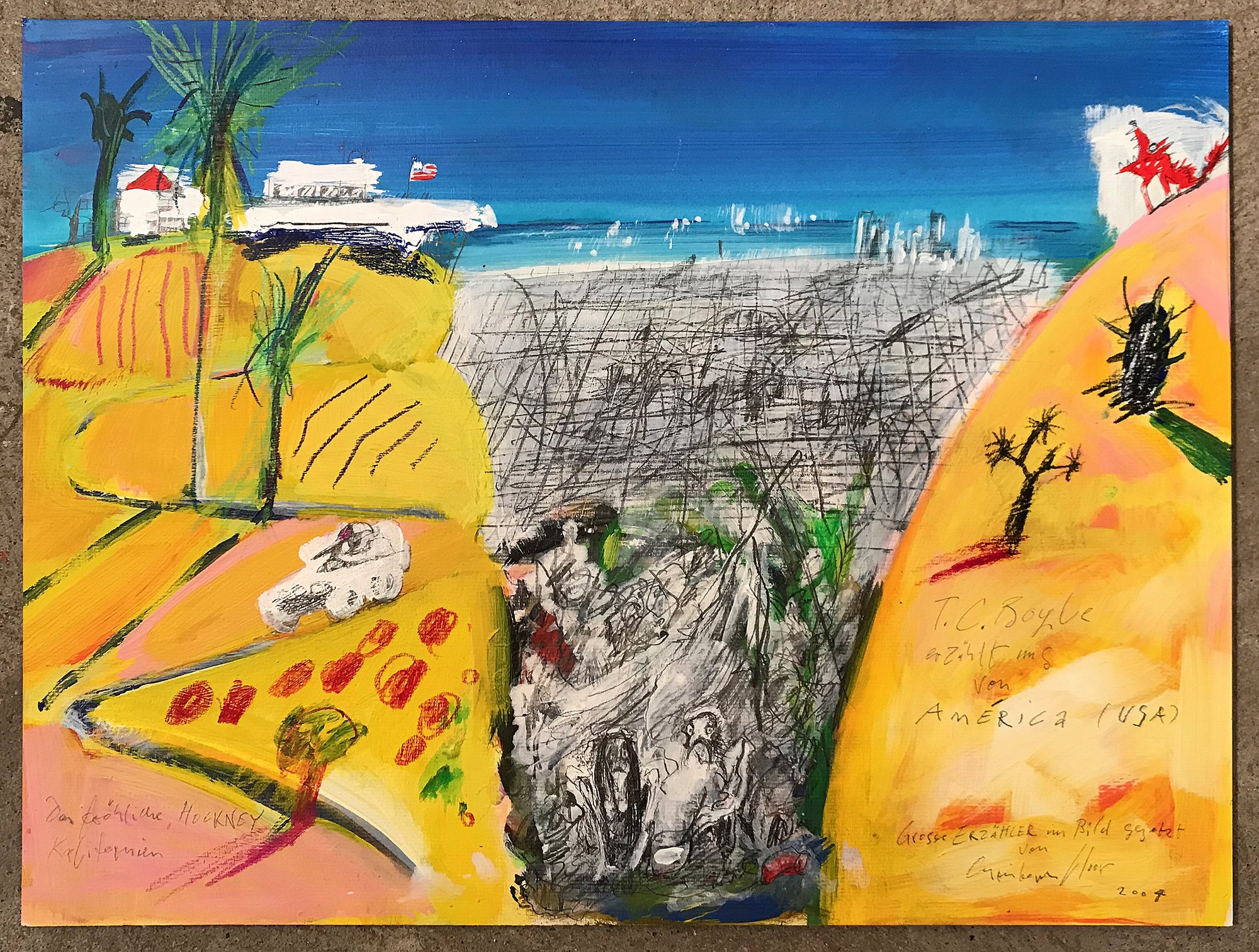 T.C. Boyle, 2004, Mischtechnik auf Karton, 43 x 32 cm, ohne Rahmen