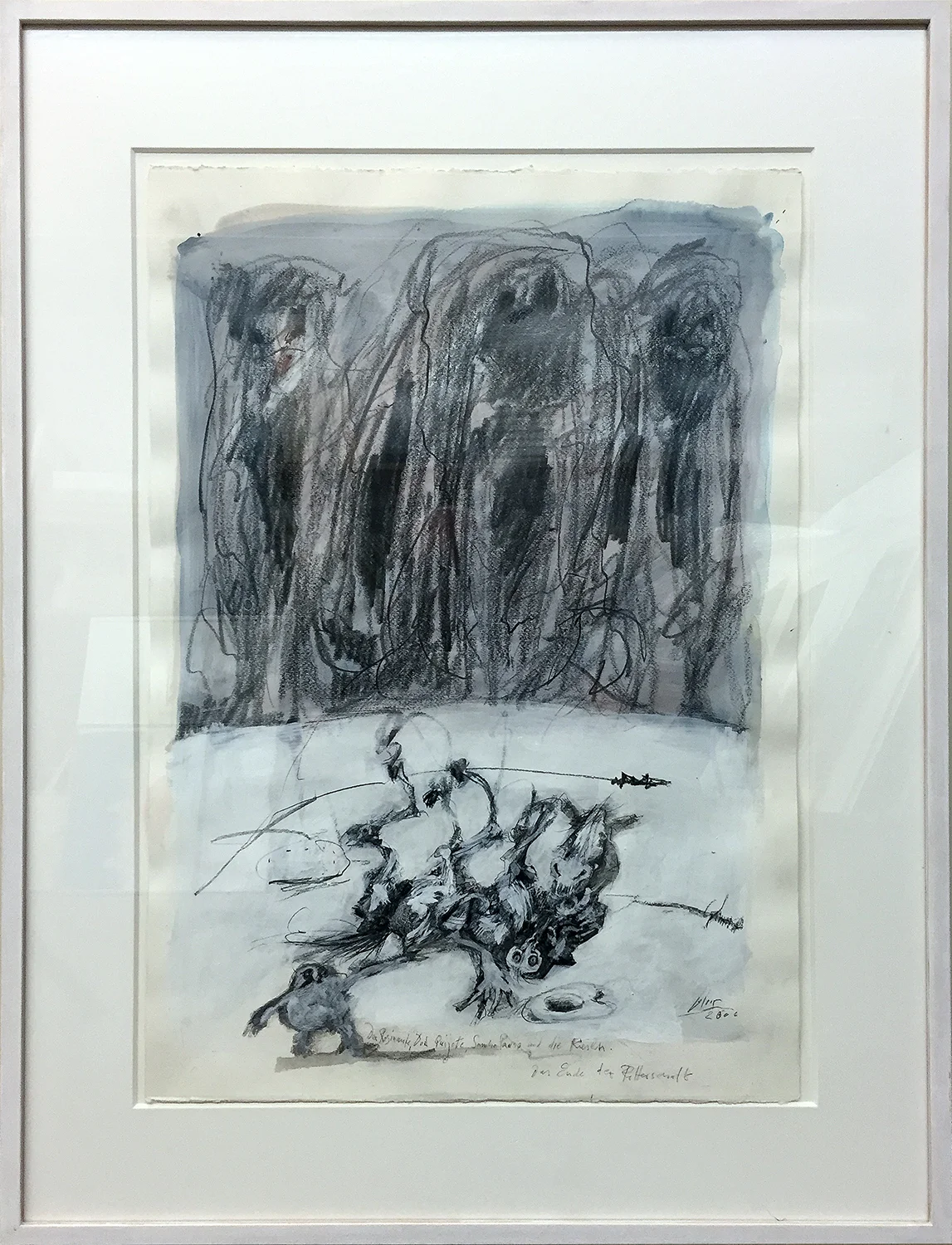Don Quichot: Das Ende der Ritterschaft, 2006, 50 x 70, Holzrahmen, Rahmenmass 72 x 93 cm