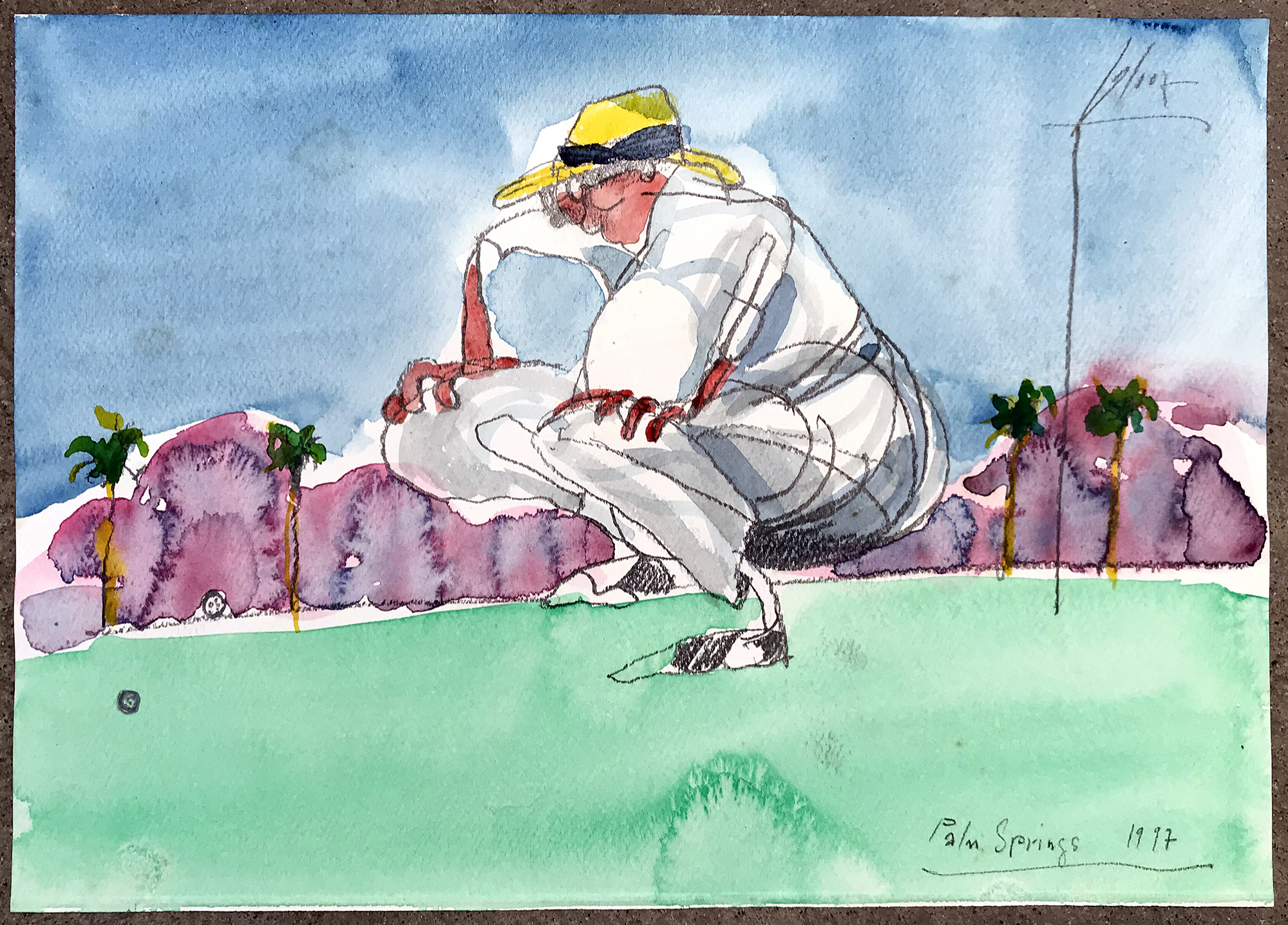 Palm Springs, 1997, Aquarell auf Zeichenpapier, 29 x 21 cm, ohne Rahmen