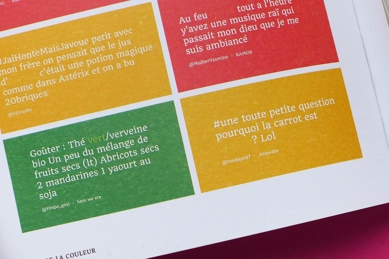 De la couleur (comme un code)