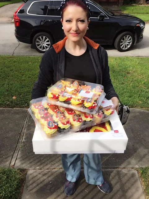 Yasmine Haddad is a true Wonder Woman. She dropped off all of this (including Wonder Woman paper goods and books) before heading into work as a dentist. "Someone did things like this for me, and they made me who I am today. I know how powerful this is for your girls. I just want to see their smiles," she said. #yearofjoy JOY LESSON: Joy is contagious