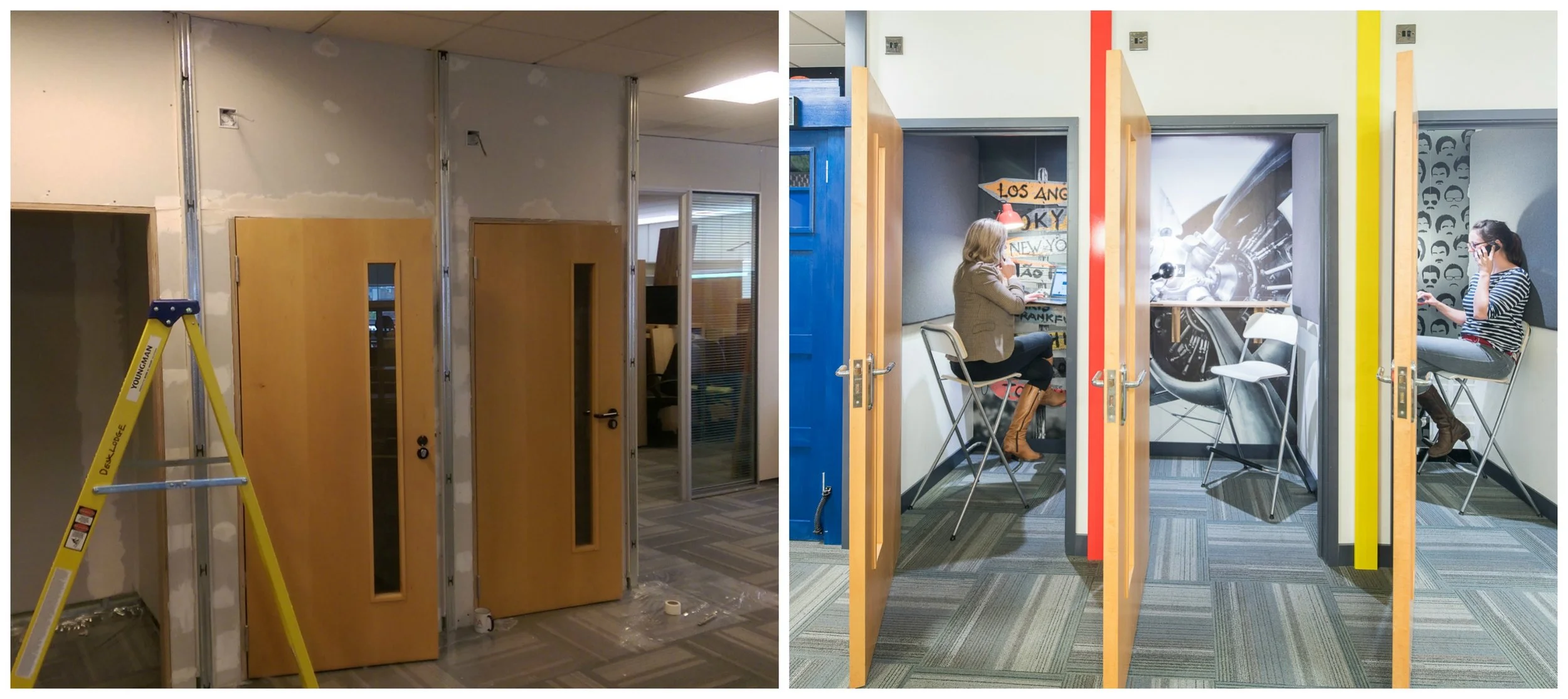 The phone booths!