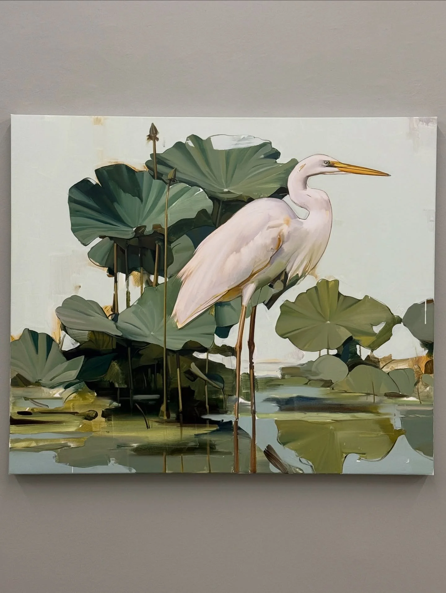 Here&rsquo;s a look at my newest painting, Lotus Pond 🌸✨
And by the way for everyone who doesn&rsquo;t know yet:

Next week the newest art event in Berlin opens and it&rsquo;s the very first exhibition I&rsquo;ve curated myself 🙌🔥 @peoplesartspace