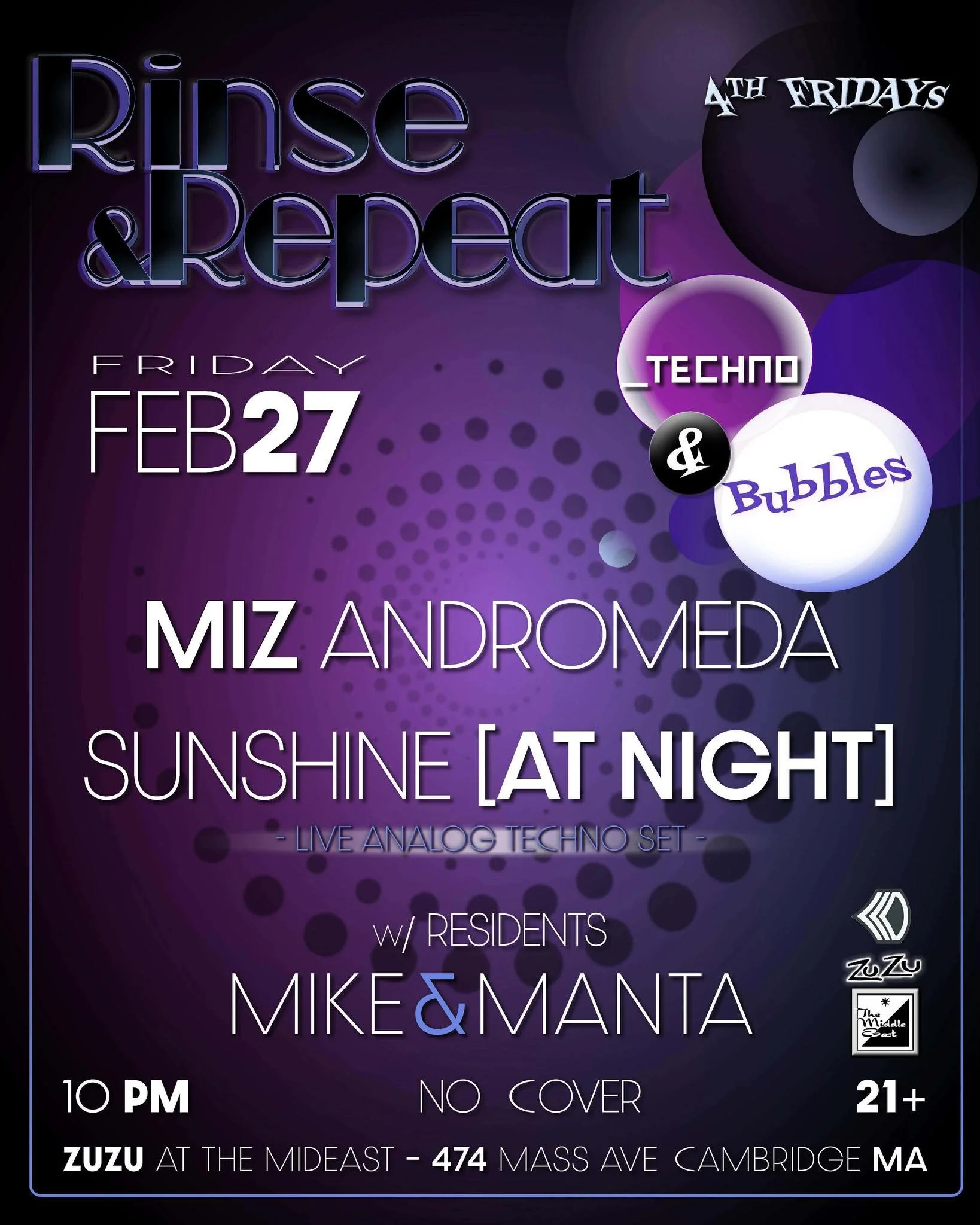 RINSE &amp; REPEAT - BOSTON, MA