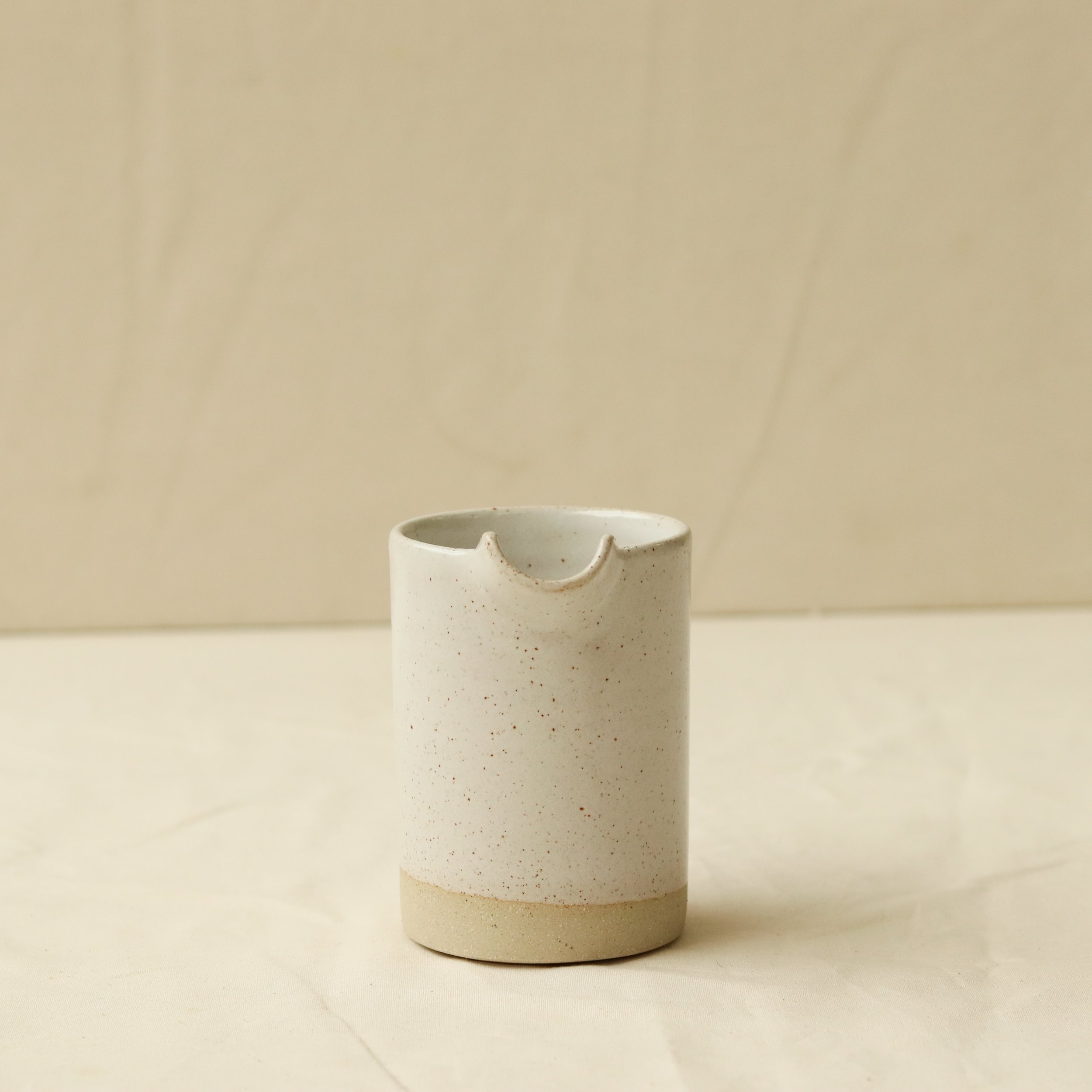 Pourer in Speckled White, Flecked Stoneware, Dipped-3.jpg