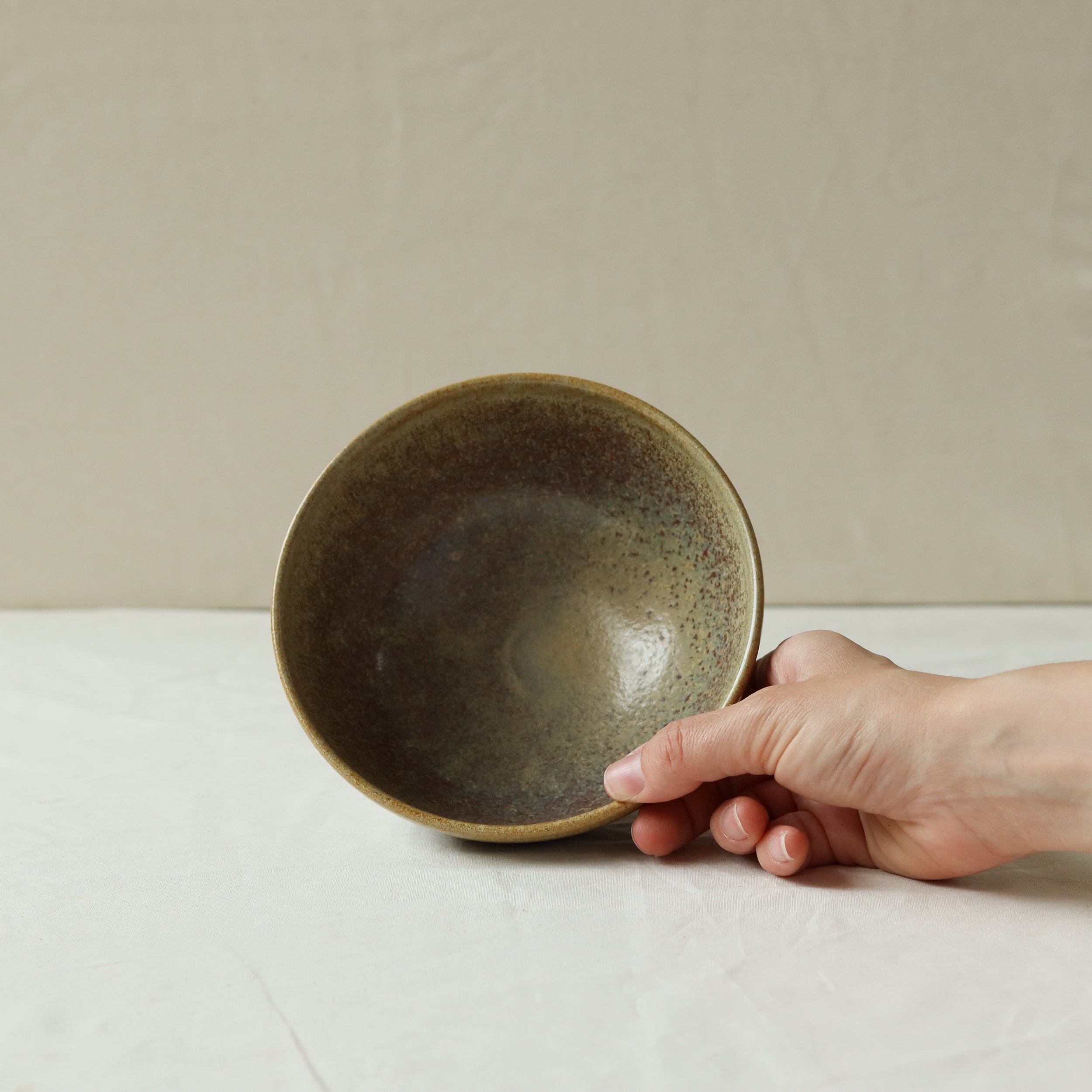 Cereal bowl in Ochre, Pale Stoneware-3.jpg