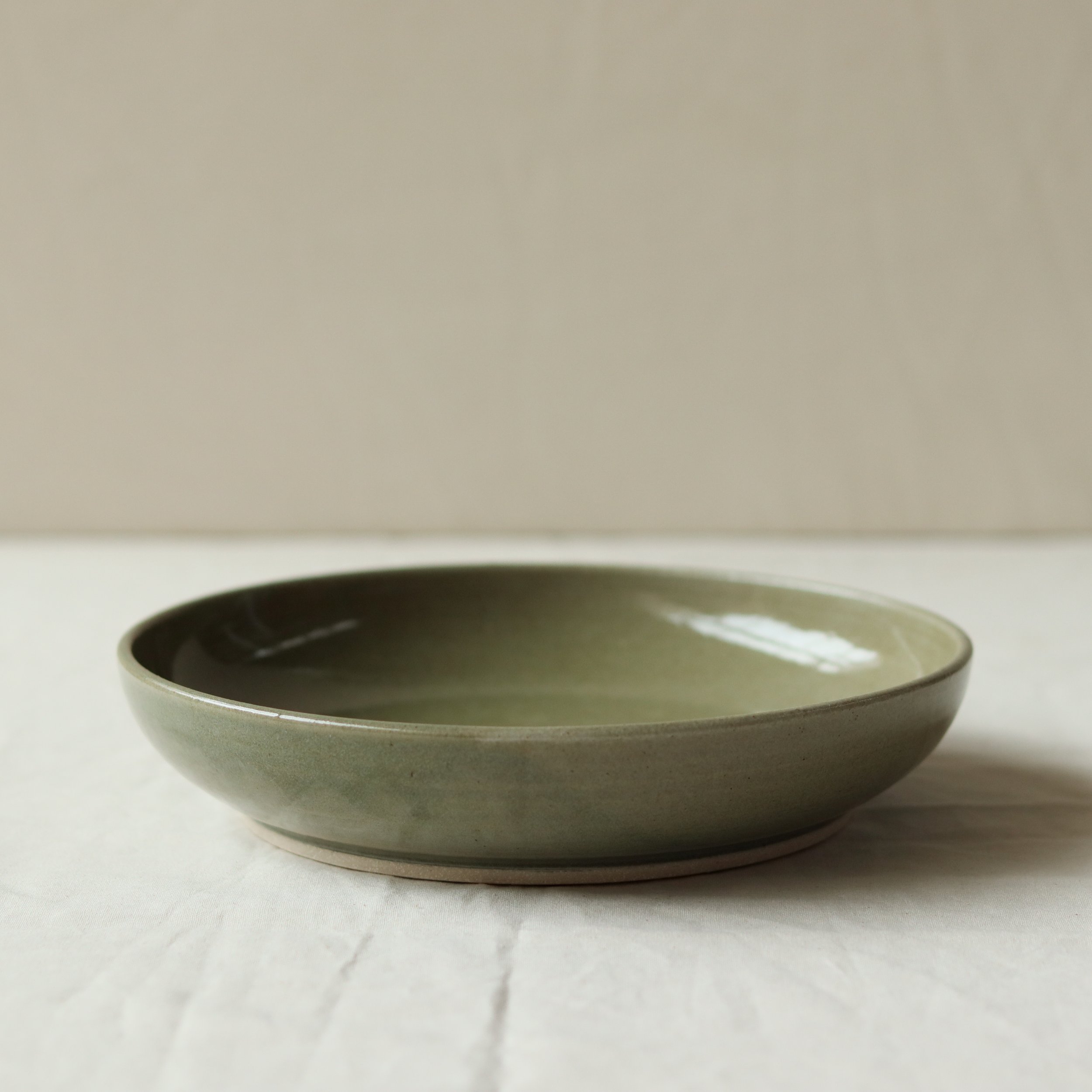 Dinner Bowl in Olive, Pale Stoneware -6.jpg