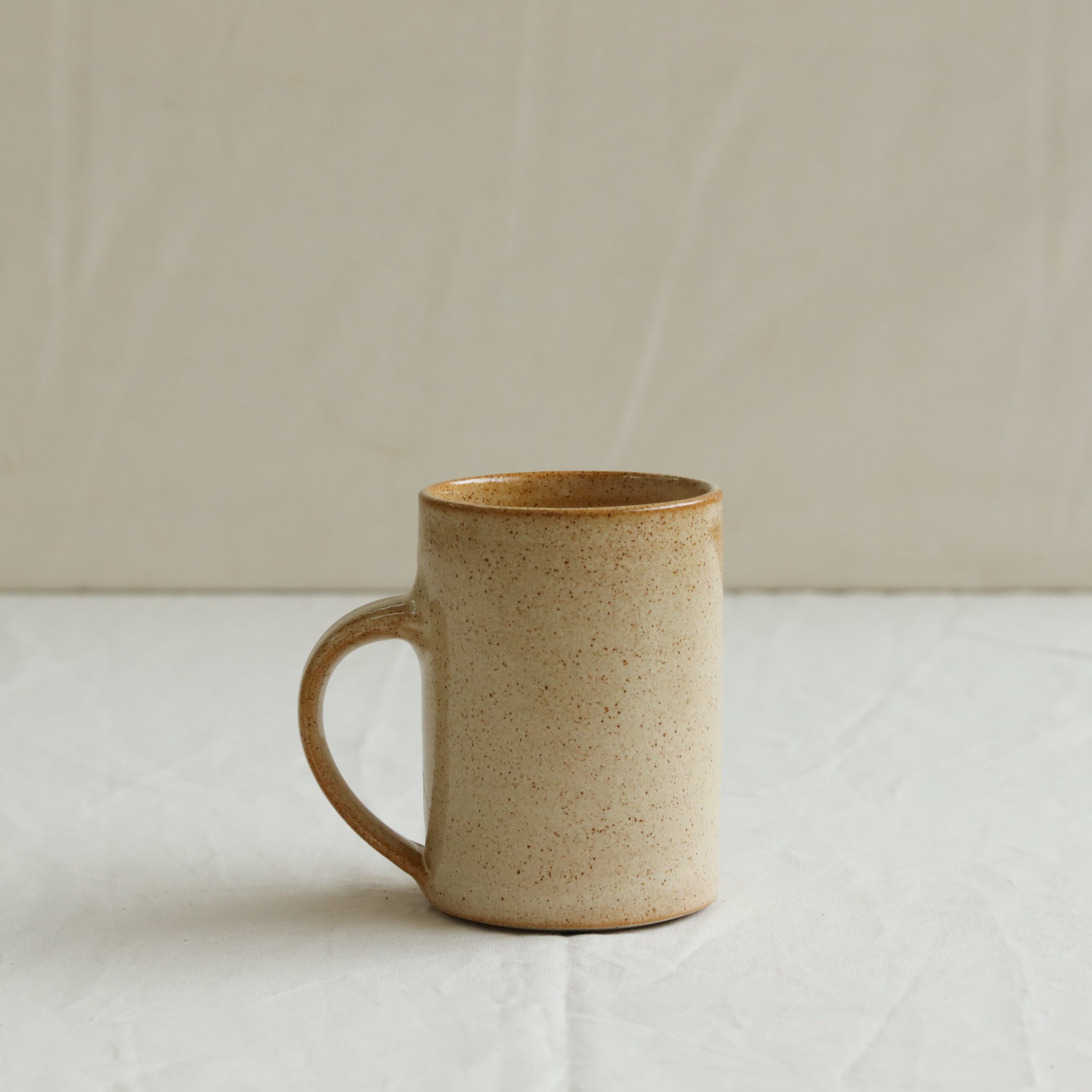 Tall Mug in Sand, Flecked Stoneware-2.jpg