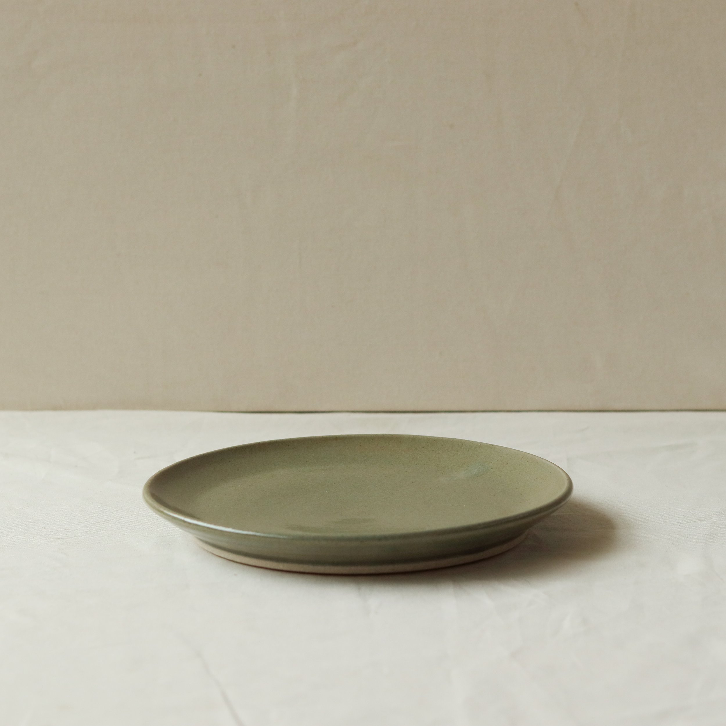 Side Plate in Olive, Pale Stoneware -3.jpg