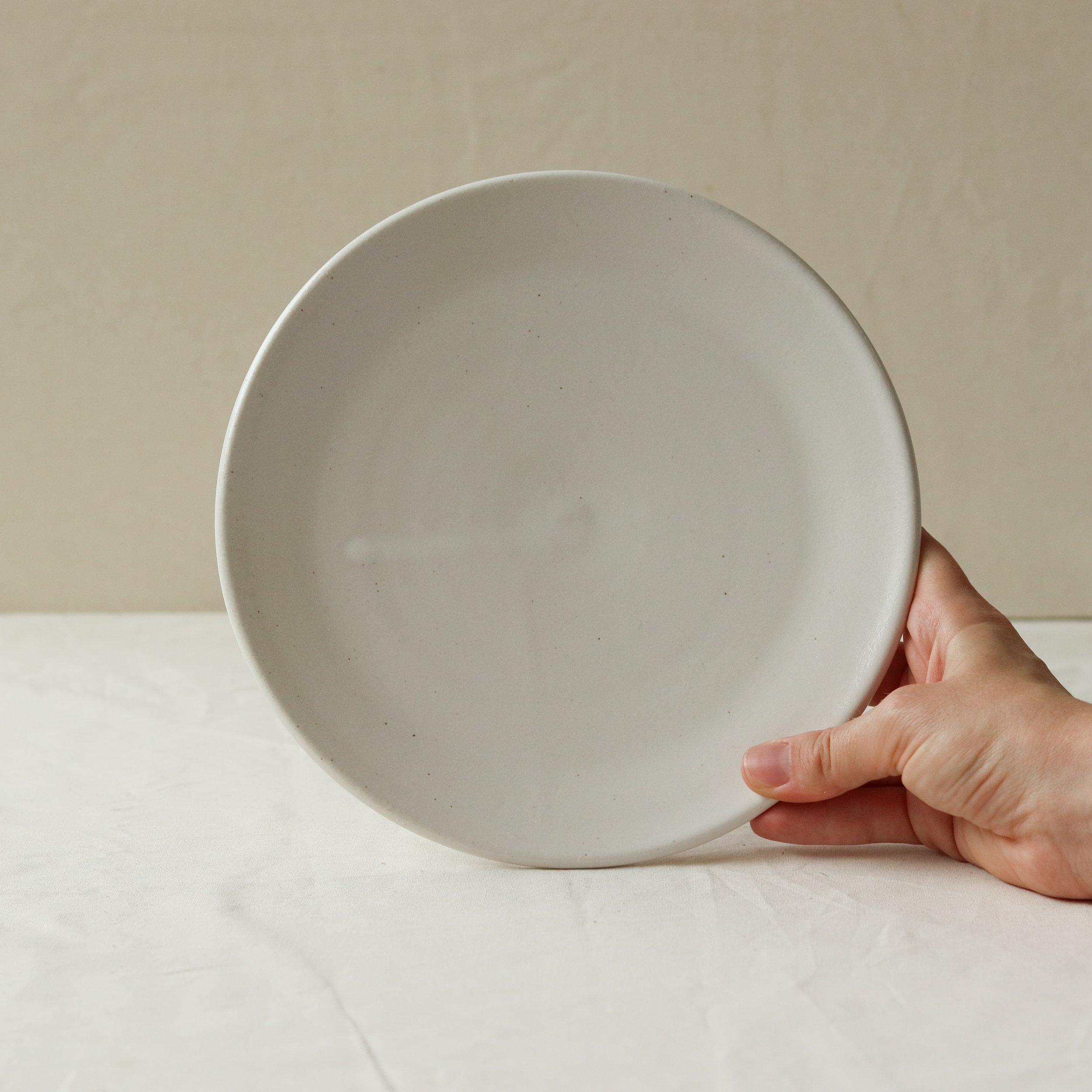 Side Plate in Speckled White, Pale Stoneware -2.jpg