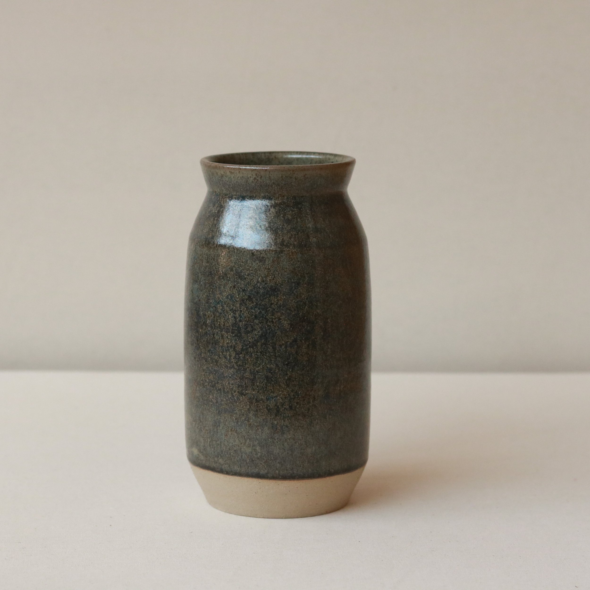 Flask Vase in Nori, Fleck Stoneware-4.jpg