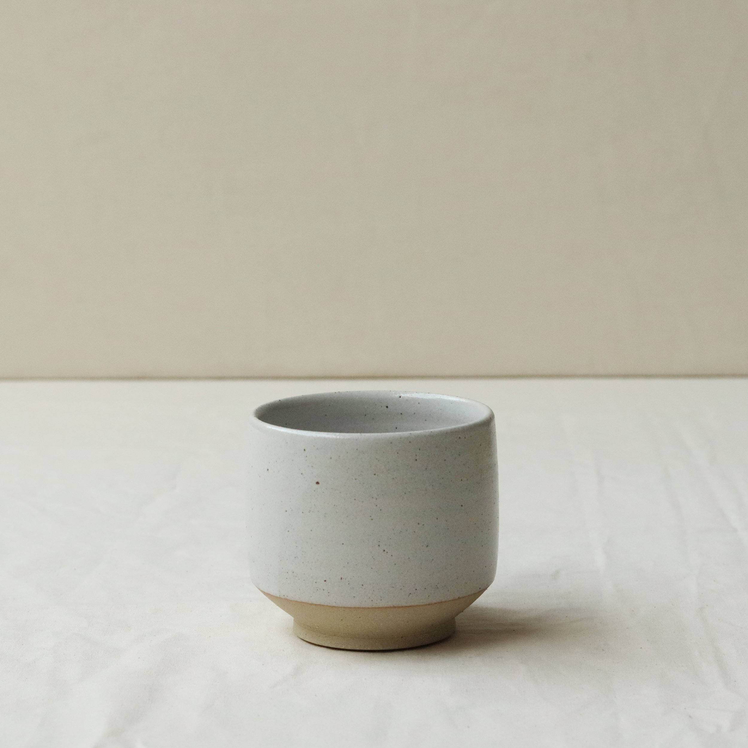 Tea Bowl in Tin White, Flecked Stoneware-3.jpg