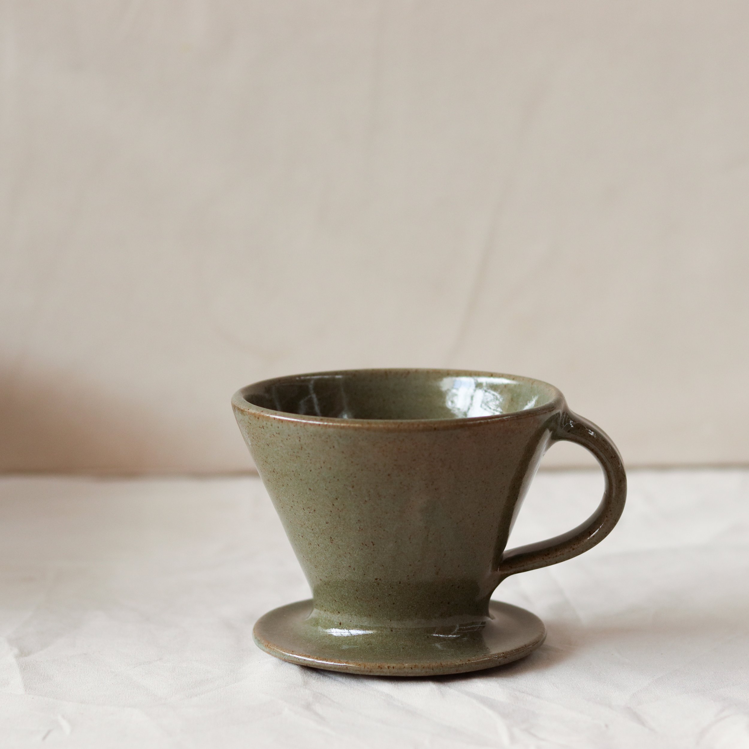 Coffee Pour Over in Olive, Flecked Stoneware-4.jpg