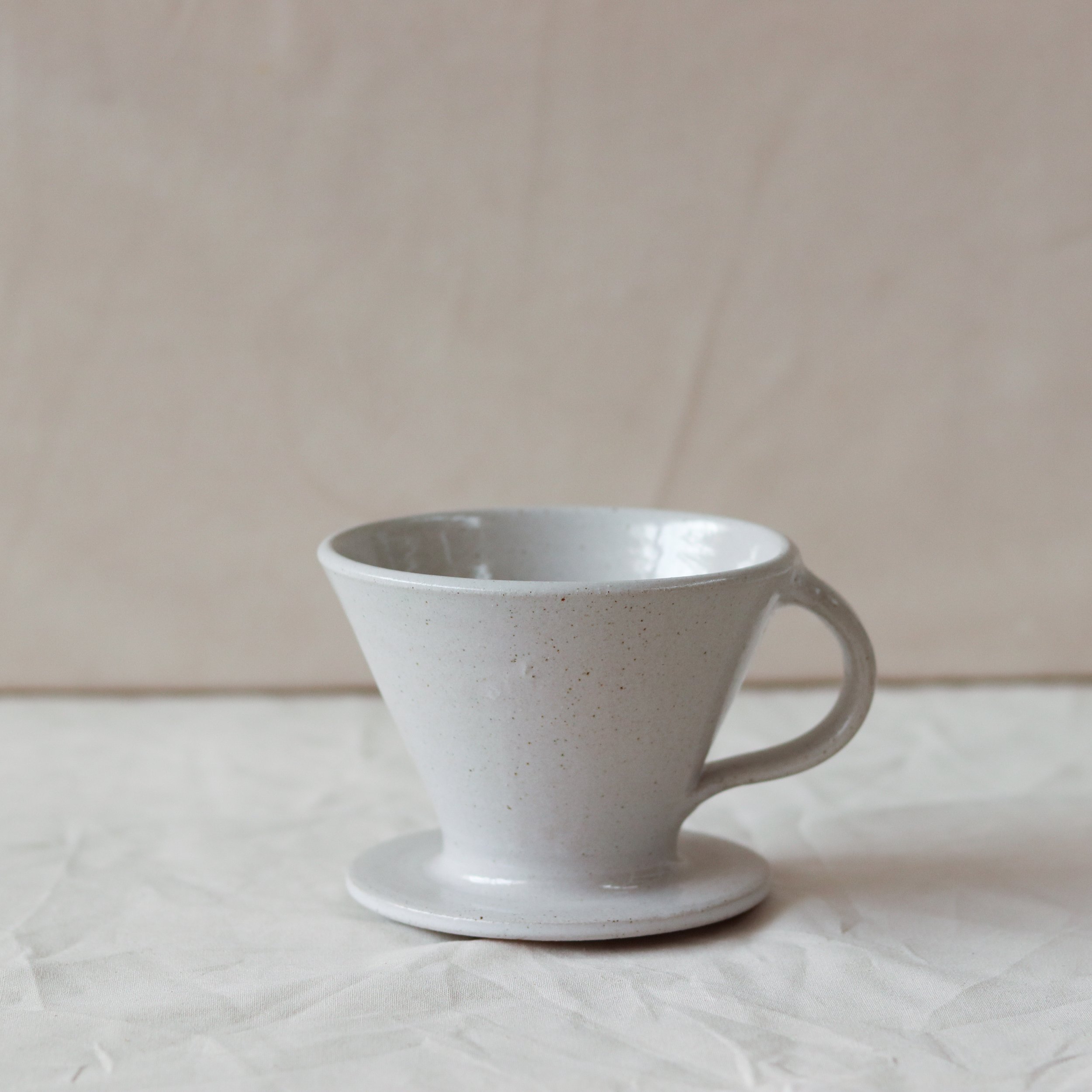 Coffee Pour Over in Speckled White, Flecked Stoneware-3.jpg