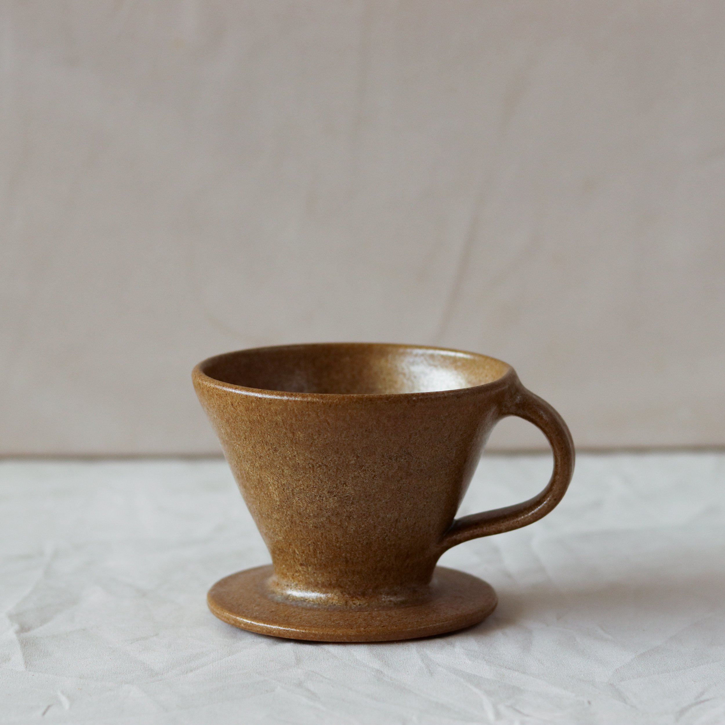 Coffee Pour Over in Ochre, Flecked Stoneware-4.jpg