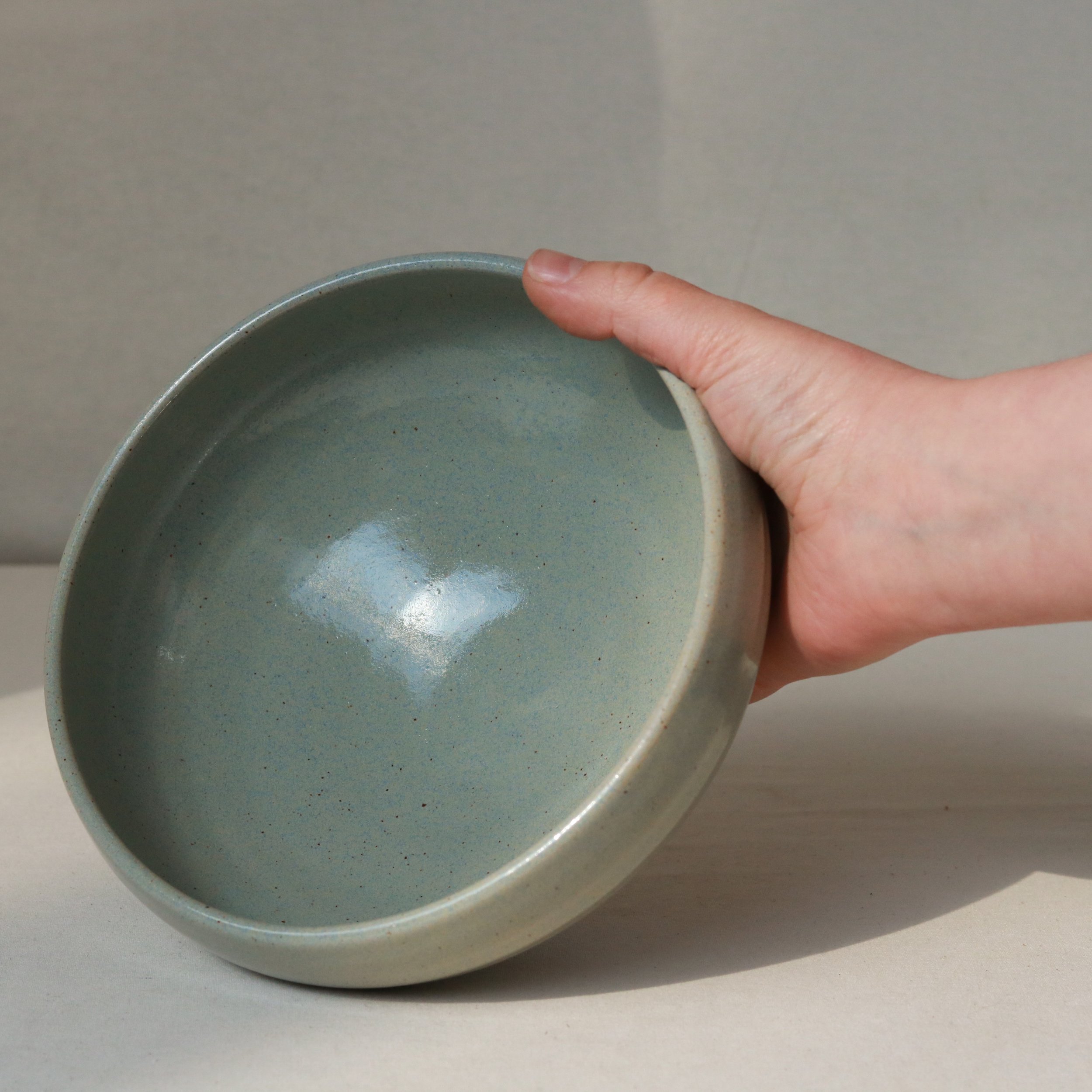 Ramen Bowl in Powder, Flecked Stoneware-3.jpg