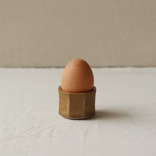 Faceted+Egg+Cup+in+Ochre+Flecked+Stoneware-2.jpeg