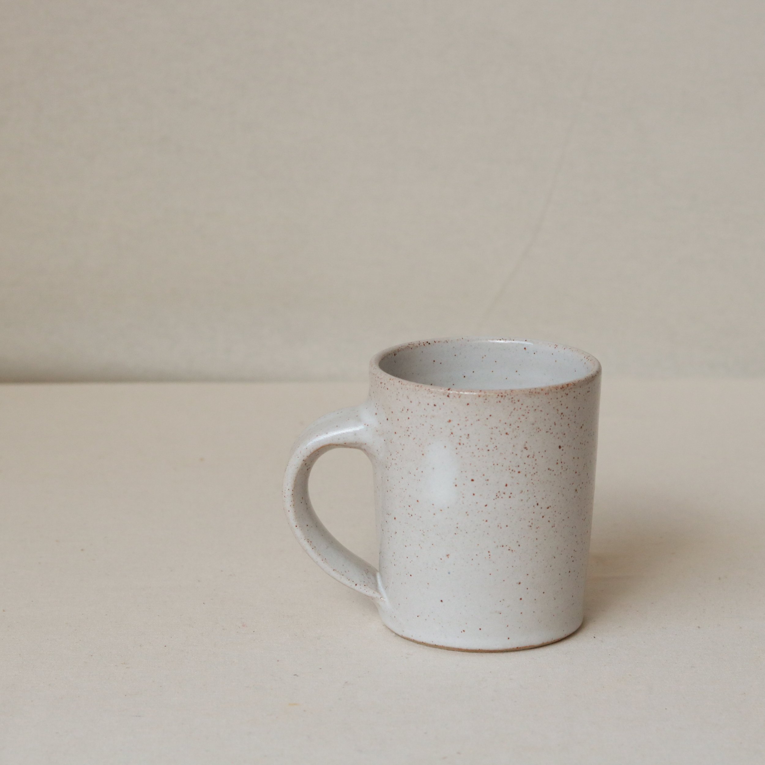250ml Tapered Mug in Speckled White, Flecked Stoneware-1.jpg
