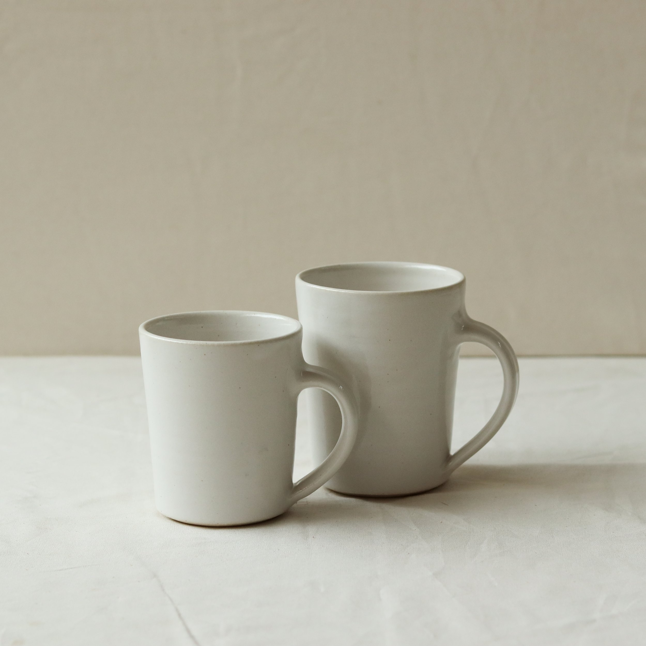 350ml Tapered Mug in Speckled White, Pale Stoneware -1.jpg