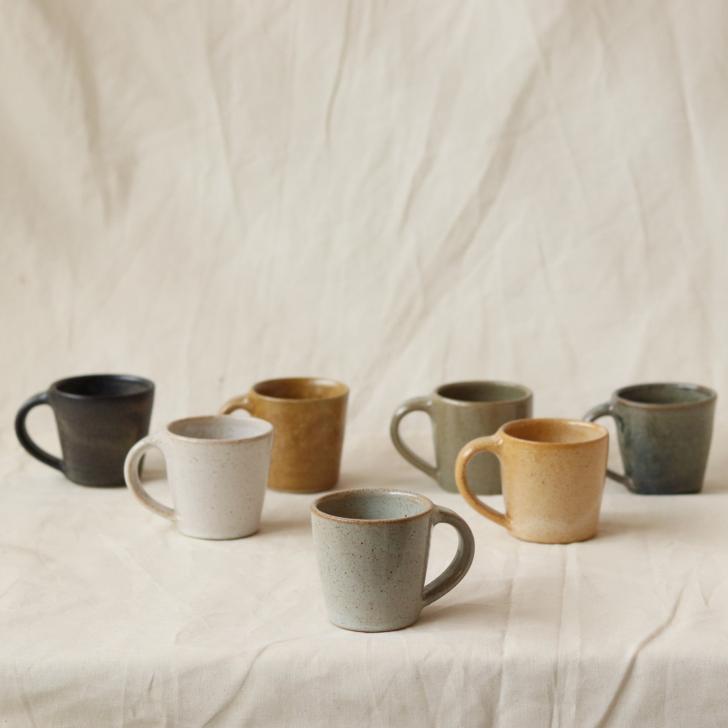 Hand thrown espresso cups in a flecked stoneware — Pottery West