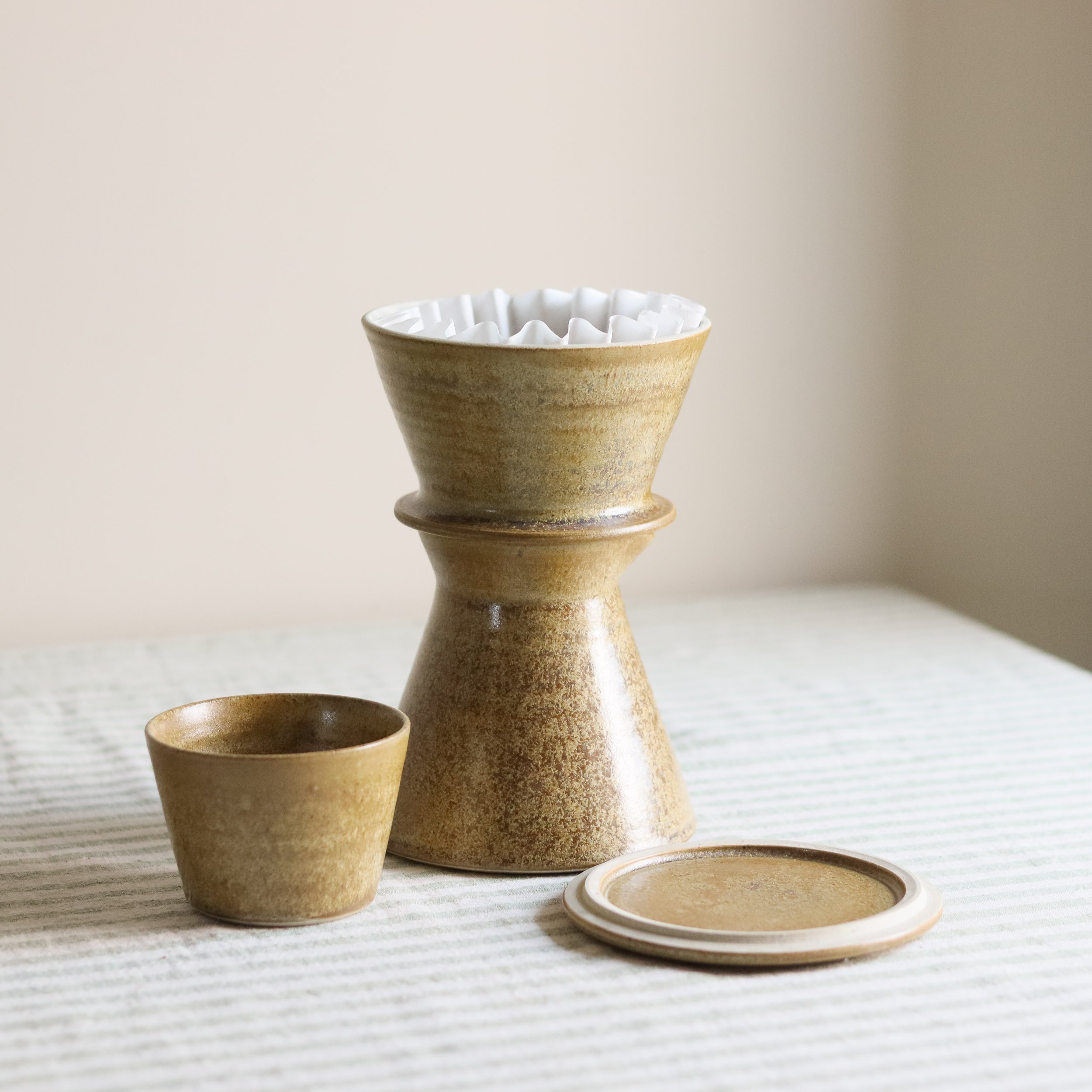 Ceramic Coffee Pour Over Set Ochre.jpg