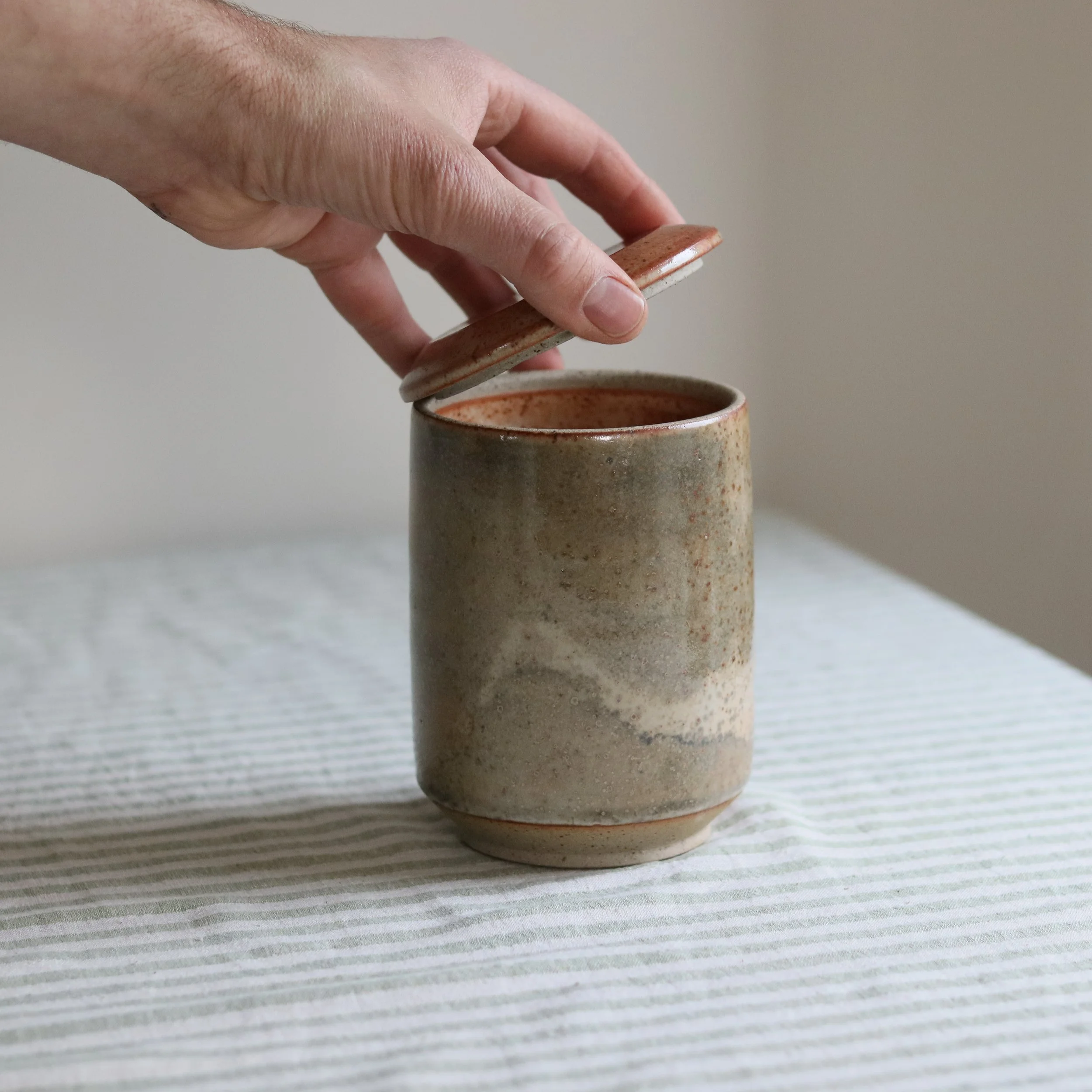 tall lidded jar shino-3.jpg