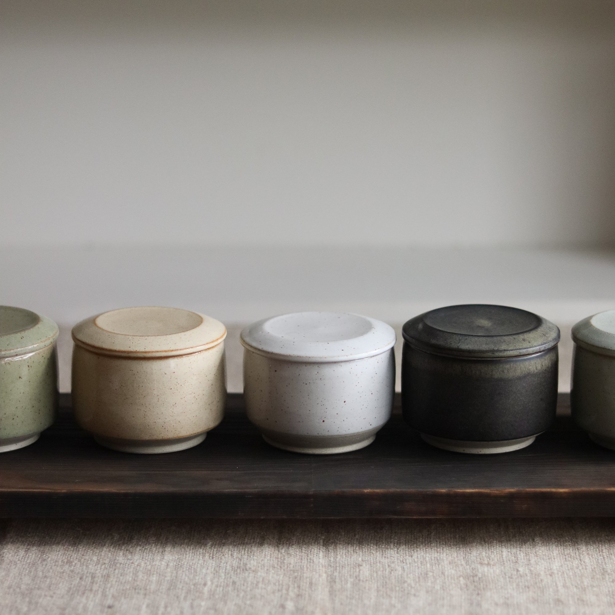 Stoneware storage sourdough jars handmade in Yorkshire by Pottery West