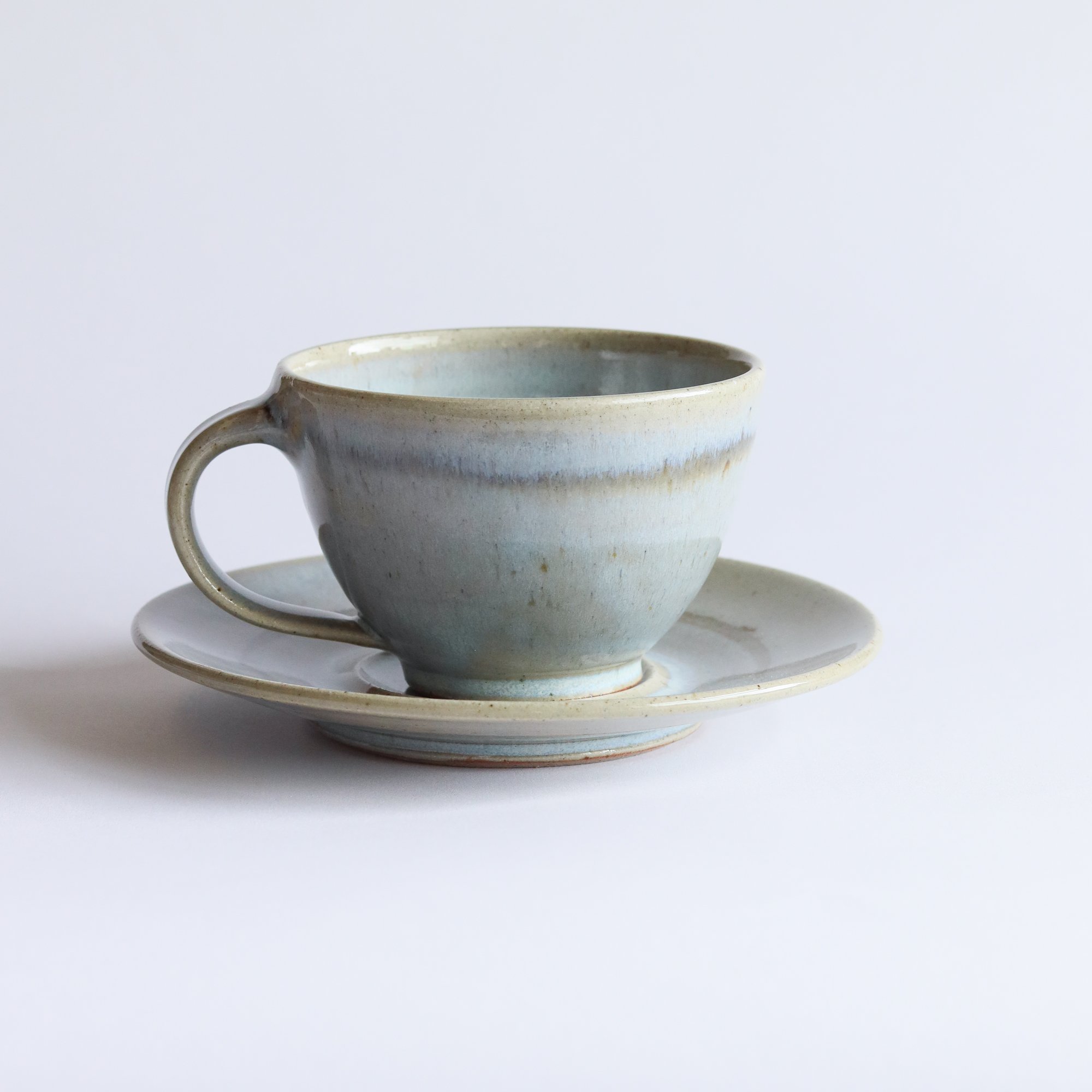 Tea Cup and Saucer in Pale Blue Chun