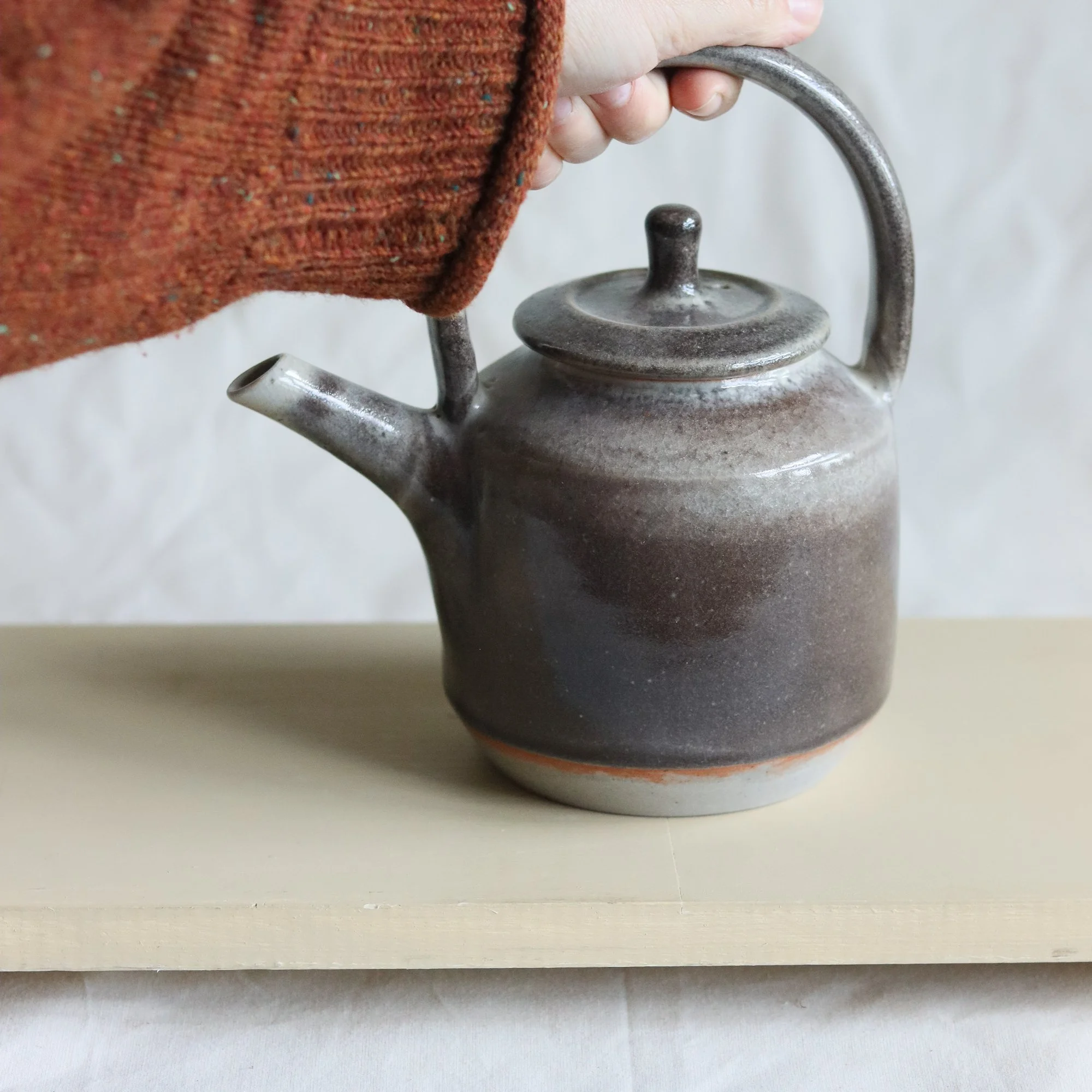 Hand thrown stoneware teapot by Pottery West