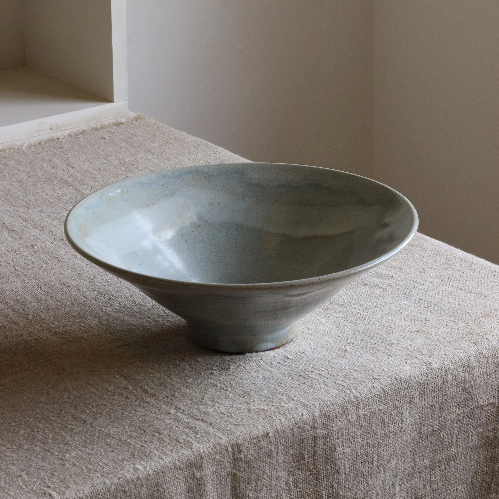 Autumnus Vase Bowl in Pale Blue Chun and Chun Brushwork