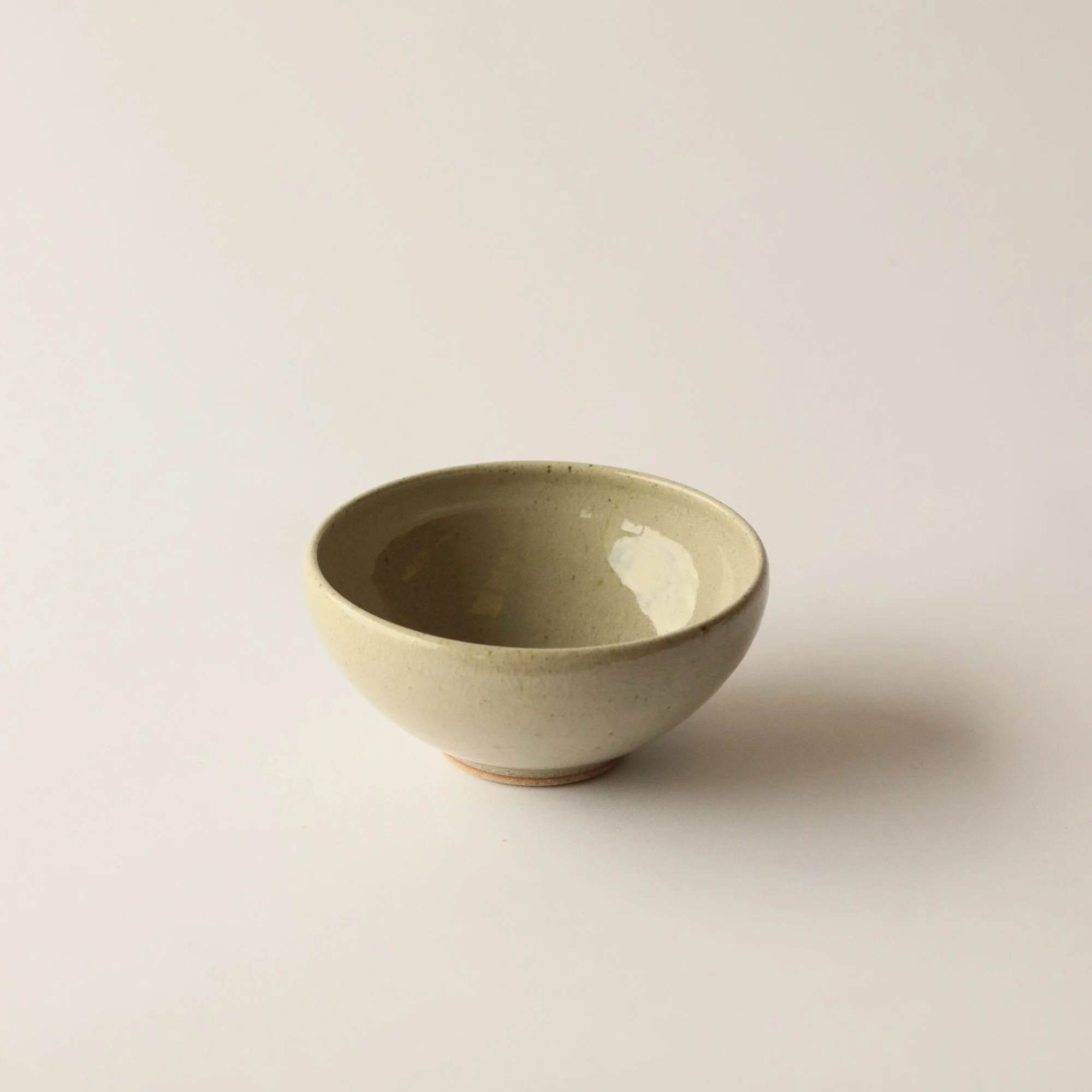 Small Bowl in Crackle Ash, Flecked Stoneware