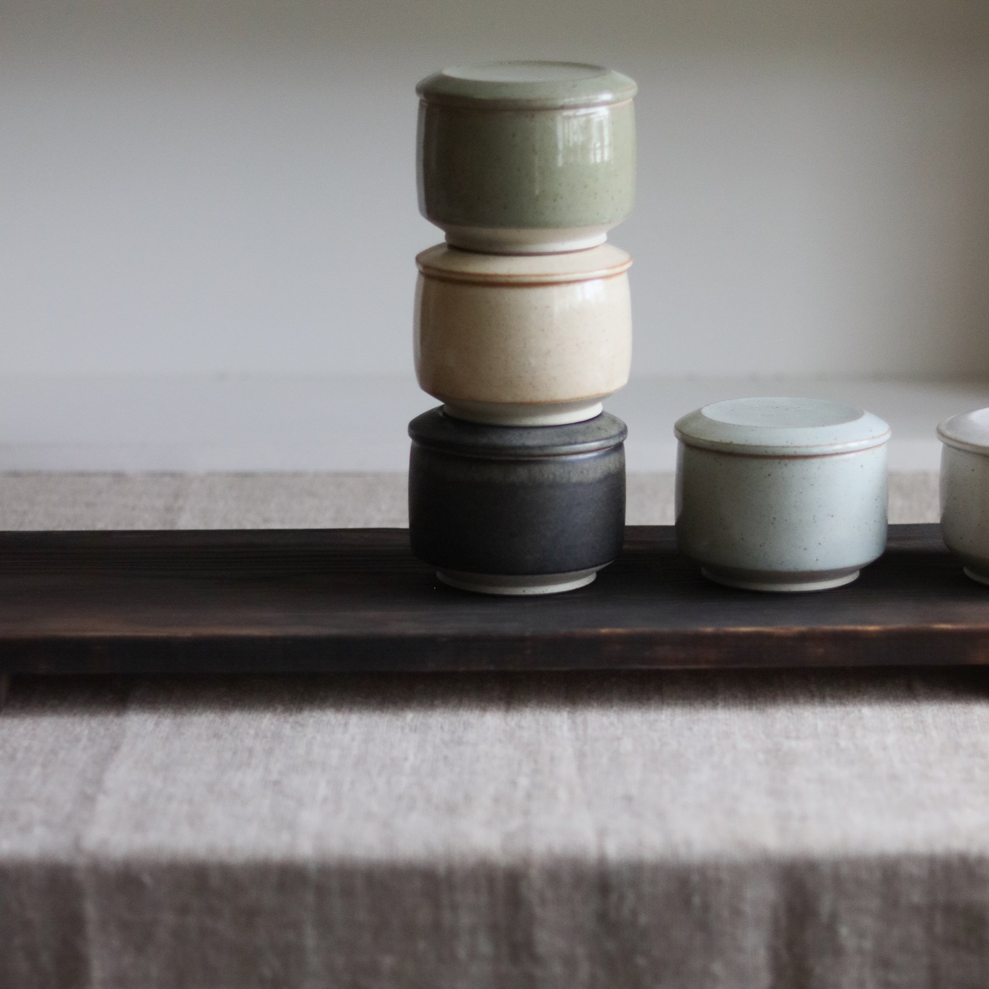 Stoneware storage sourdough jars handmade in Yorkshire by Pottery West