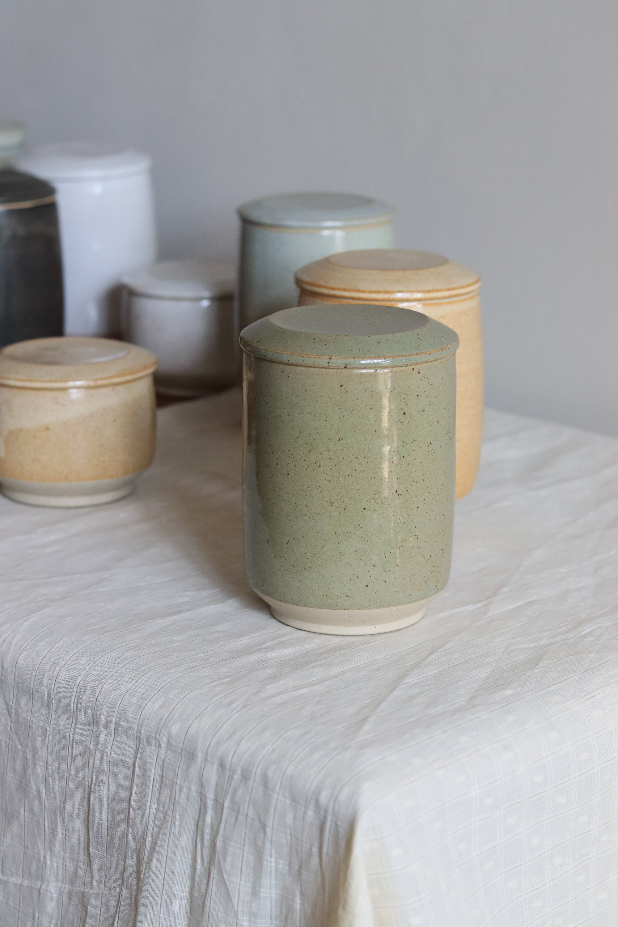 750ml lidded jar, flecked stoneware-8.jpg