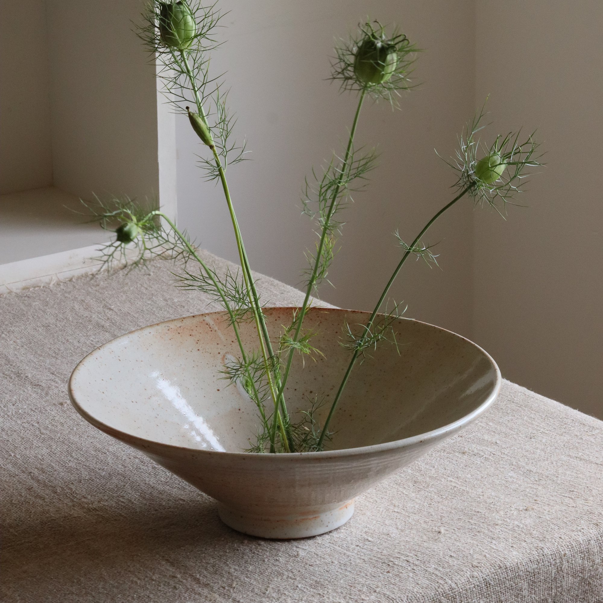 Autumnus Vase Bowl in Shino
