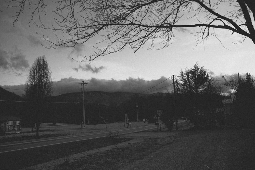 Black &amp; White Sunset in Cosby, Tennessee