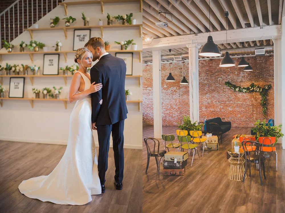 The Unique Place in Los Angeles Editorial Wedding Photo