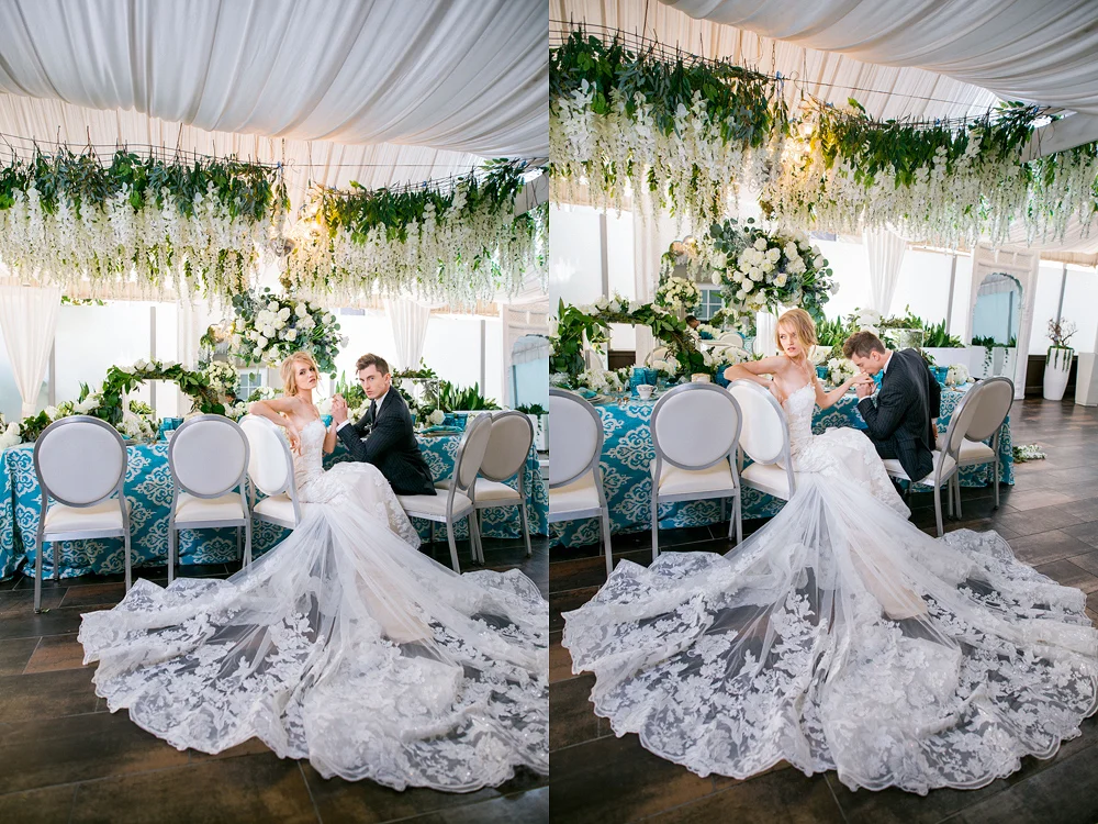 The Huntley Hotel in Santa Monica Editorial Wedding Photo