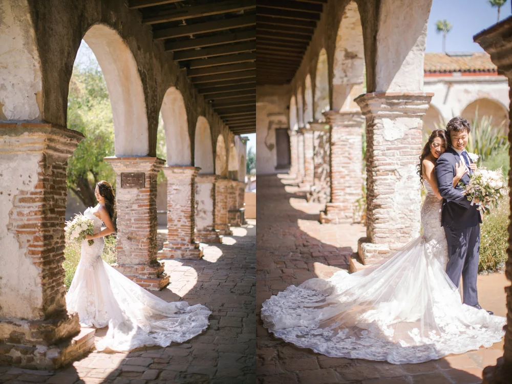 Serra Plaza in San Juan Capistrano Wedding Photo