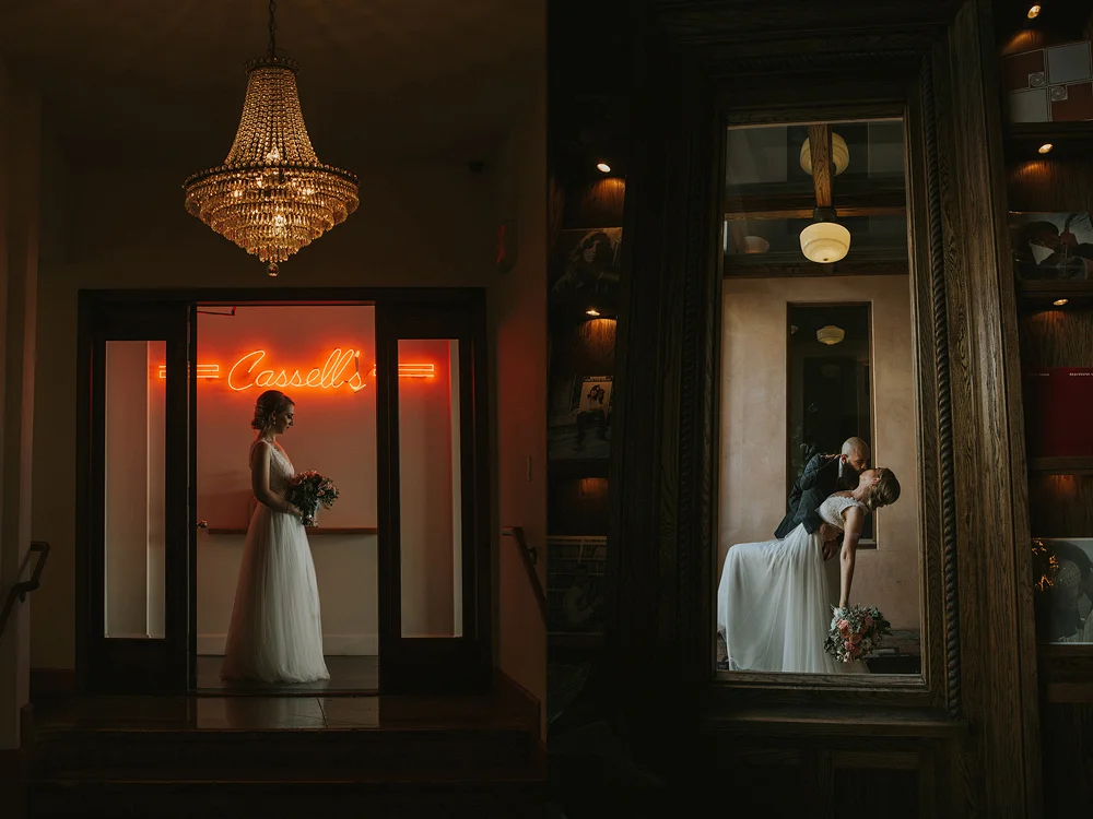 The Daily Dose cafe in Downtown Los Angeles Wedding Photo