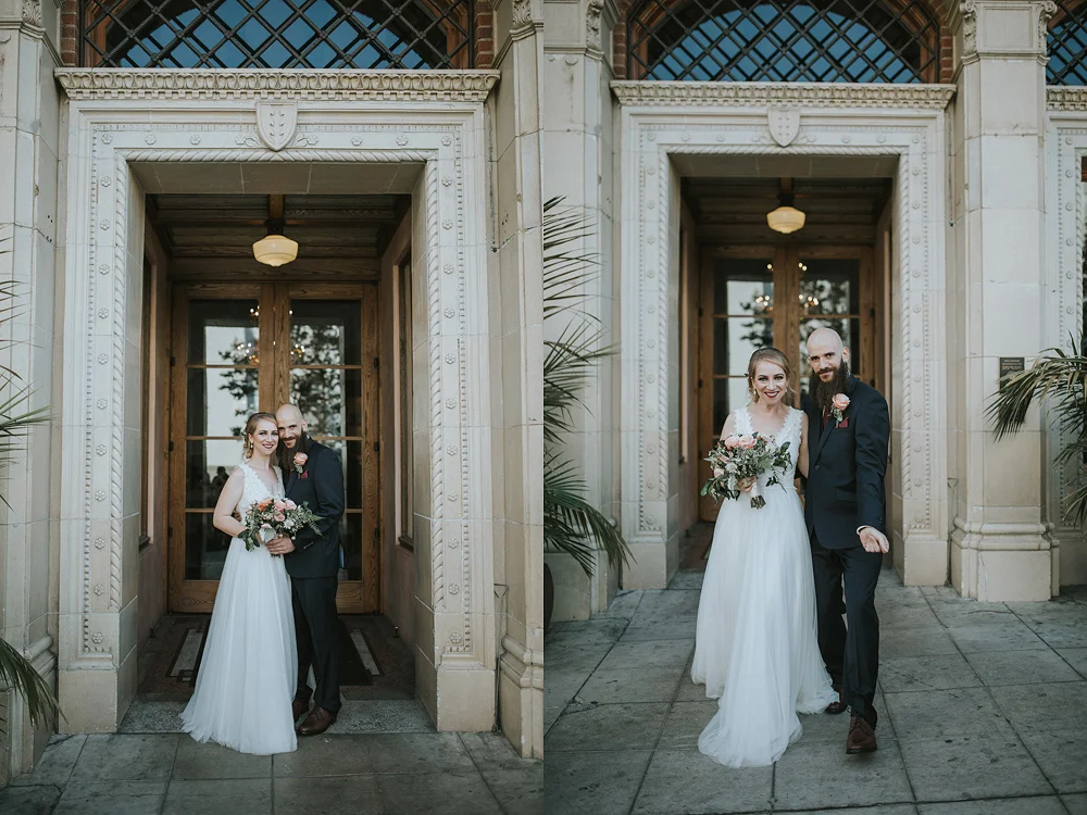 The Daily Dose cafe in Downtown Los Angeles Wedding Photo