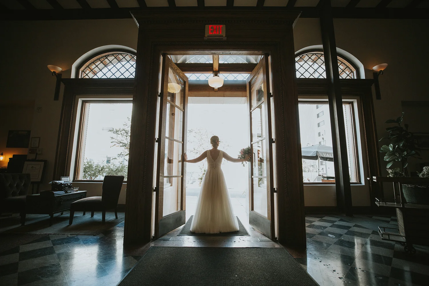 The Daily Dose cafe in Downtown Los Angeles Wedding Photo