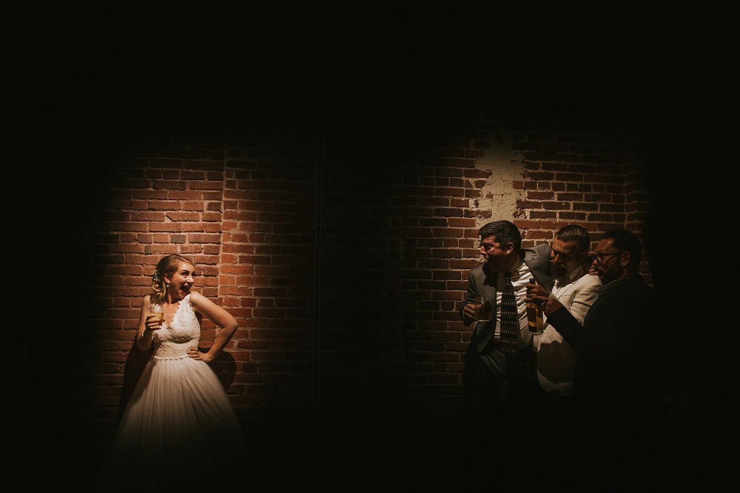 The Daily Dose cafe in Downtown Los Angeles Wedding Photo