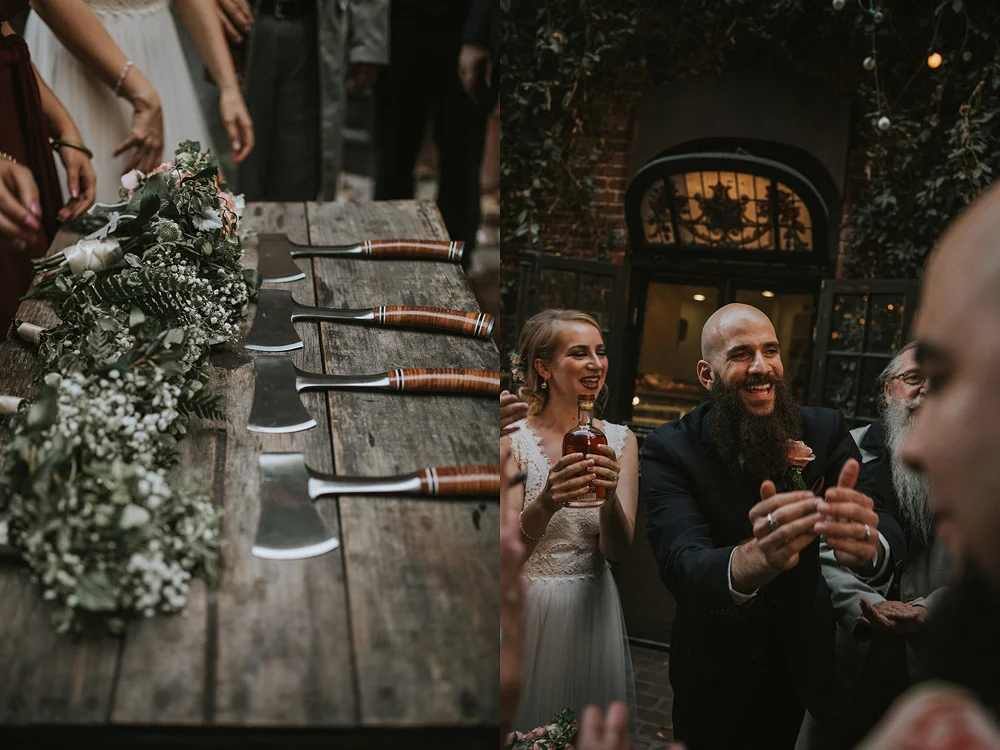 The Daily Dose cafe in Downtown Los Angeles Wedding Photo