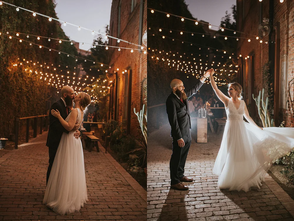 The Daily Dose cafe in Downtown Los Angeles Wedding Photo